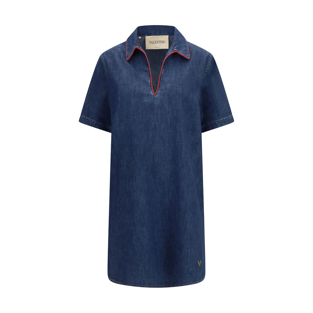 Valentino Blue Cotton Casual Dress