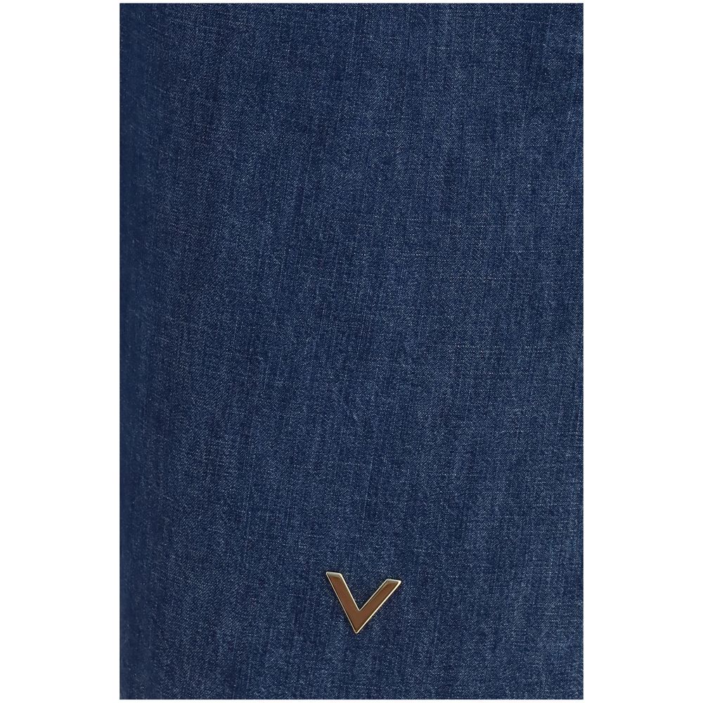 Valentino Blue Cotton Casual Dress