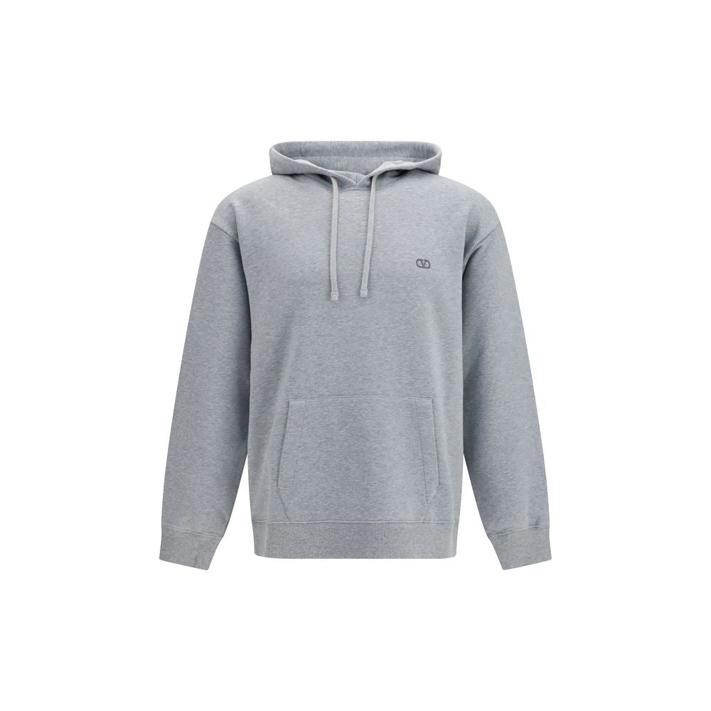 Elevate your style with the Valentino Gray Cotton Sweatshirt, crafted from 100% cotton for luxurious comfort and timeless elegance, perfect for any occasion.