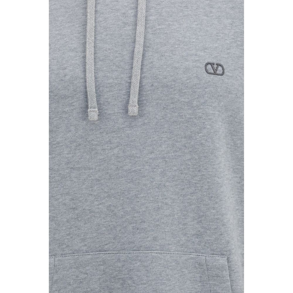 Indulge in the Valentino Gray Cotton Sweatshirt, a masterpiece of luxury and comfort, crafted from 100% cotton for timeless elegance and effortless style.