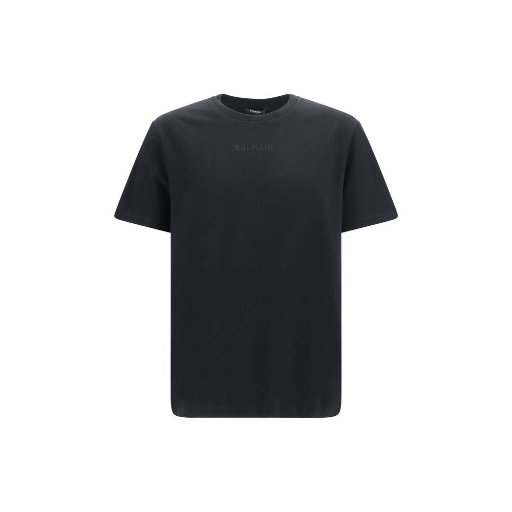 Balmain Black Cotton T-Shirt – Timeless Luxury Essential