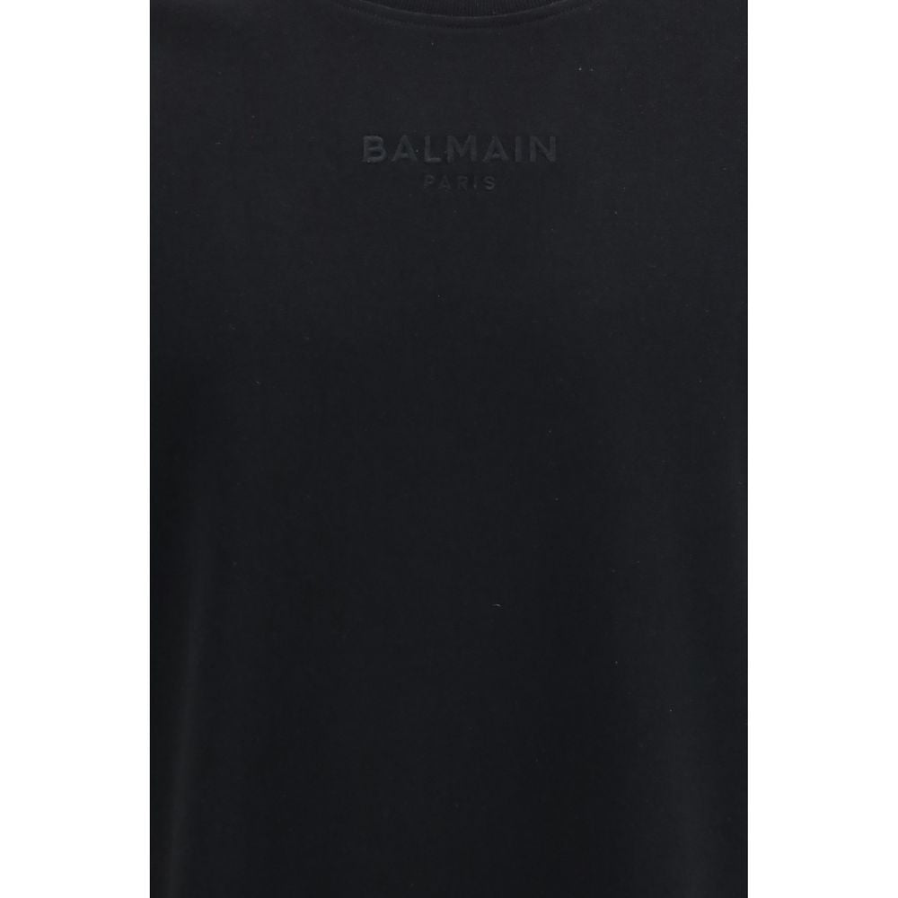 Balmain Black Cotton T-Shirt – Timeless Luxury Essential