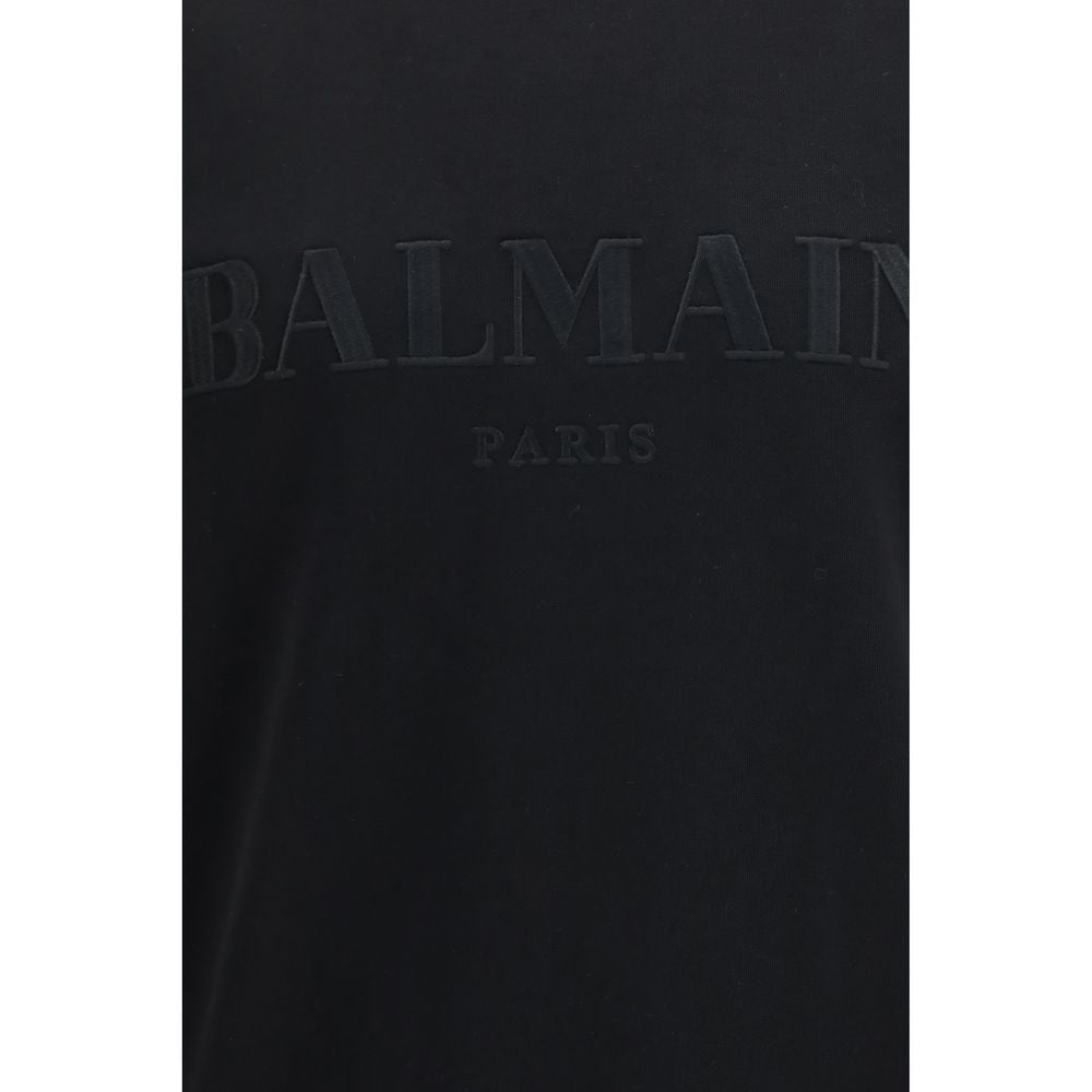 Balmain Black Cotton Sweatshirt - Timeless Luxury Redefined
