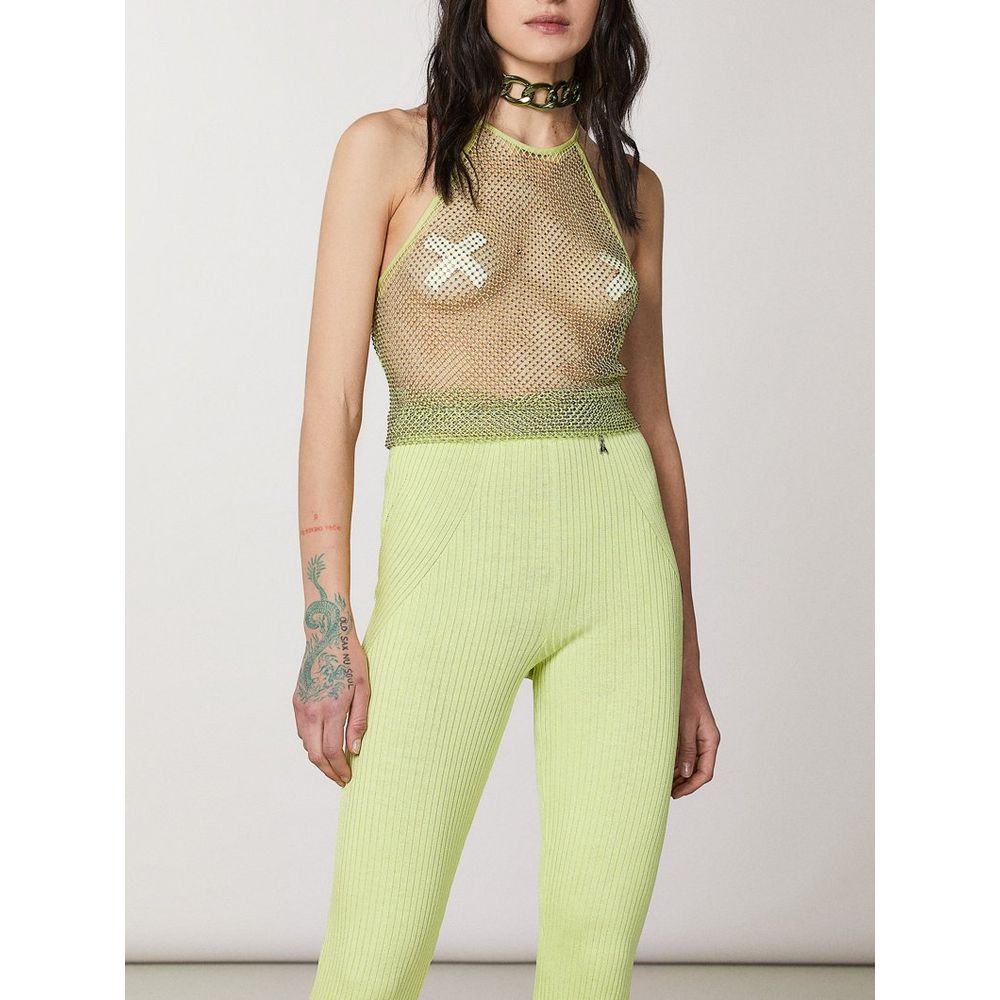 Patrizia Pepe Yellow Polyester Tank Top - Artisanal Luxury Fashion
