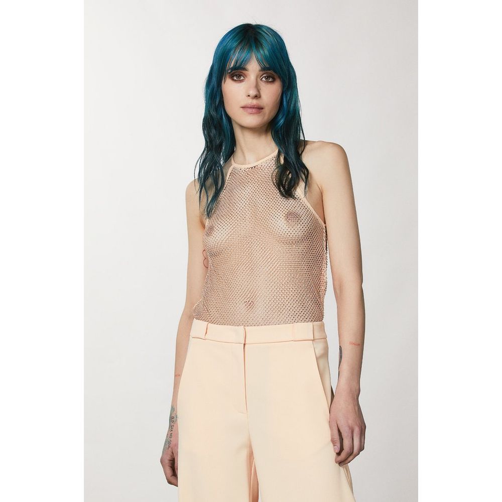 Patrizia Pepe Astral Blush Tank Top - Exquisite Luxury Elegance