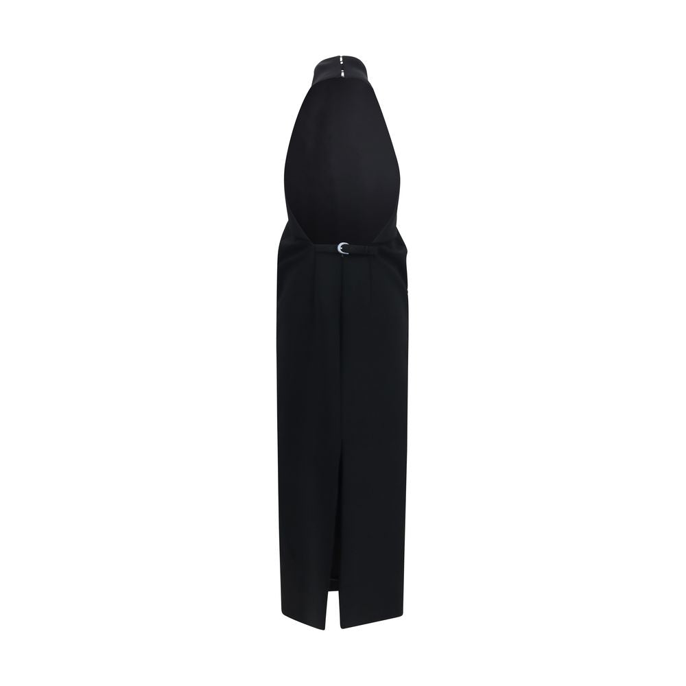 Experience the allure of the Khaite Black Polyester Cocktail Dress, a sculptural masterpiece crafted from luxurious double-face crepe, embodying timeless elegance for unforgettable evenings.