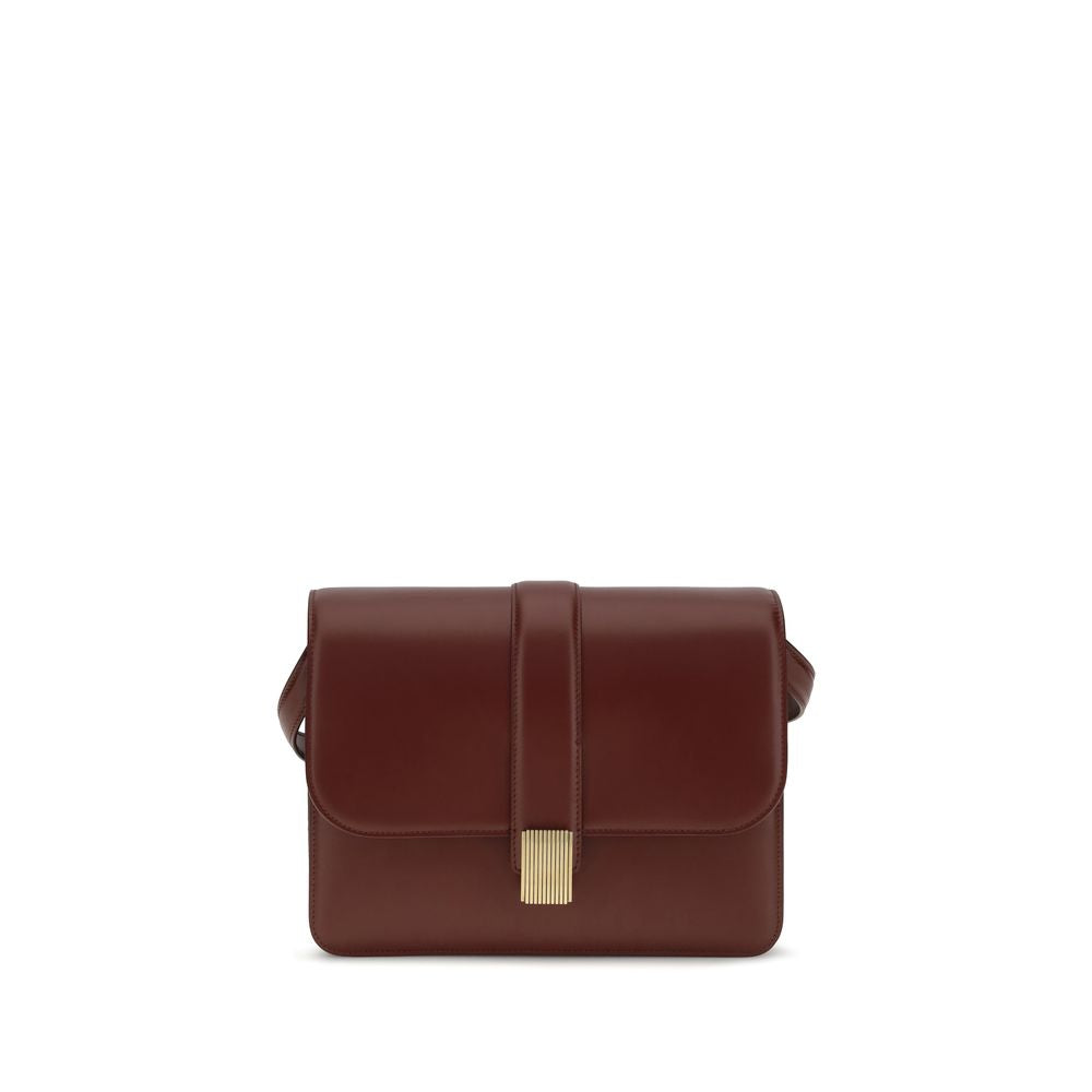 Khaite Bordeaux Calf Leather Shoulder Bag - Timeless Luxury