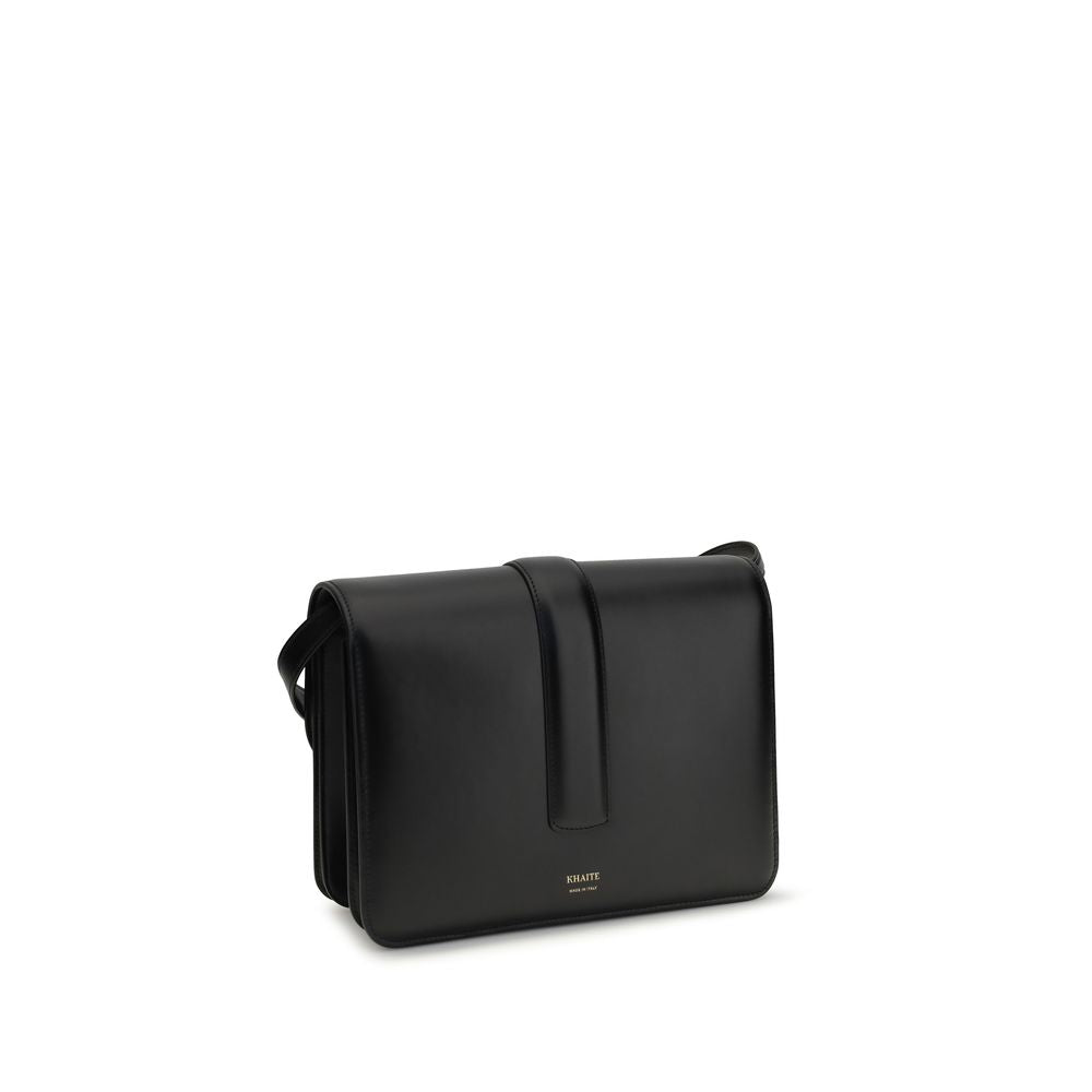 Khaite Black Calf Leather Bos Taurus Shoulder Bag - Timeless Luxury