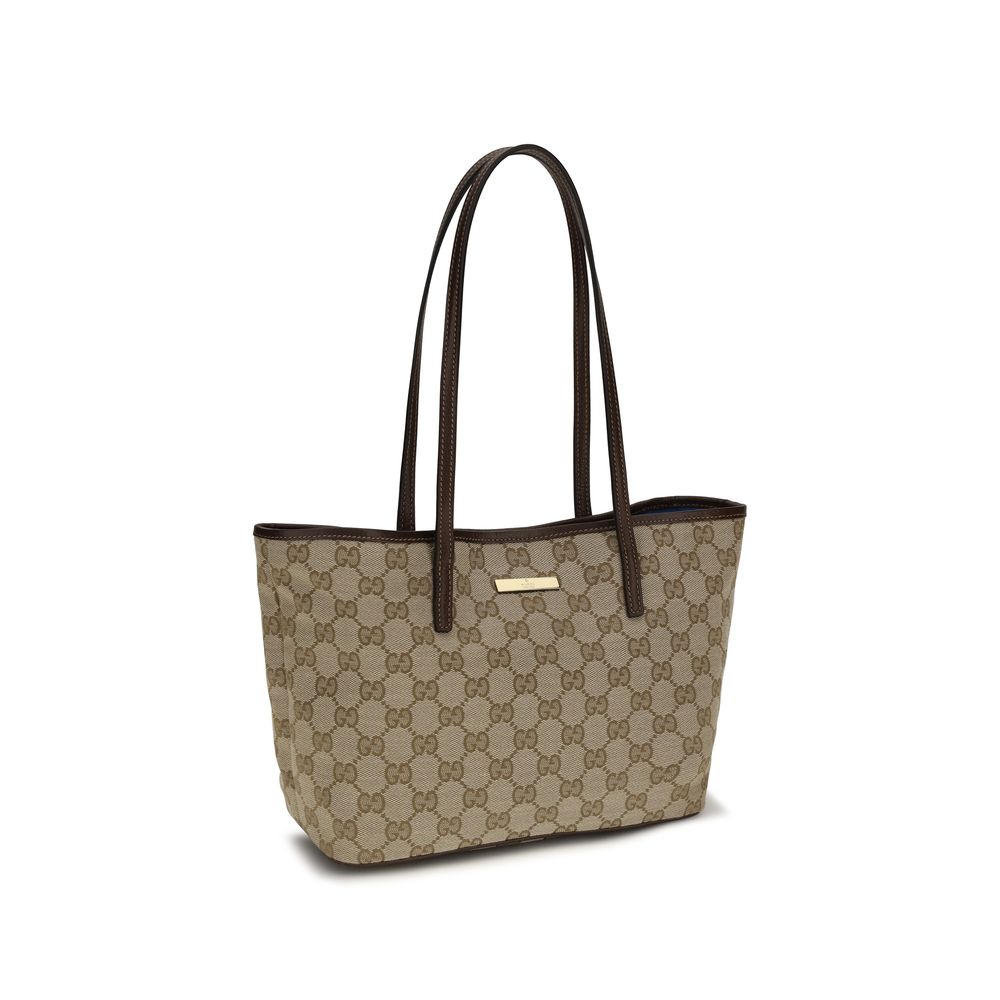 Gucci Beige Fabric Handbag - Artisanal Luxury Tote Elegance