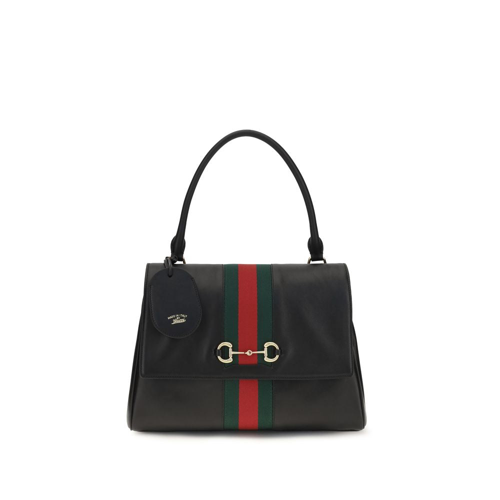 Gucci Black Calf Leather Bos Taurus Handbag - Timeless Luxury