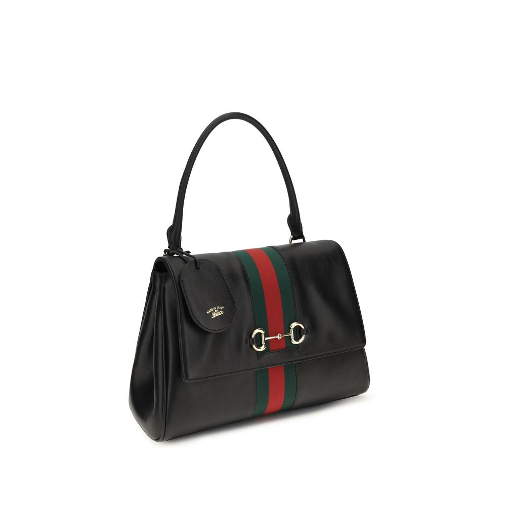 Gucci Black Calf Leather Bos Taurus Handbag - Timeless Luxury