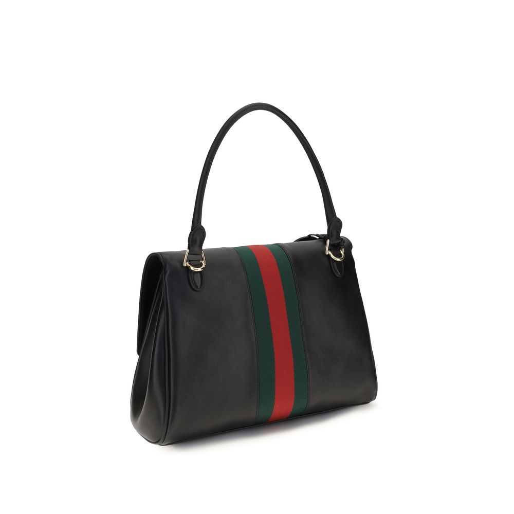 Gucci Black Calf Leather Bos Taurus Handbag - Timeless Luxury
