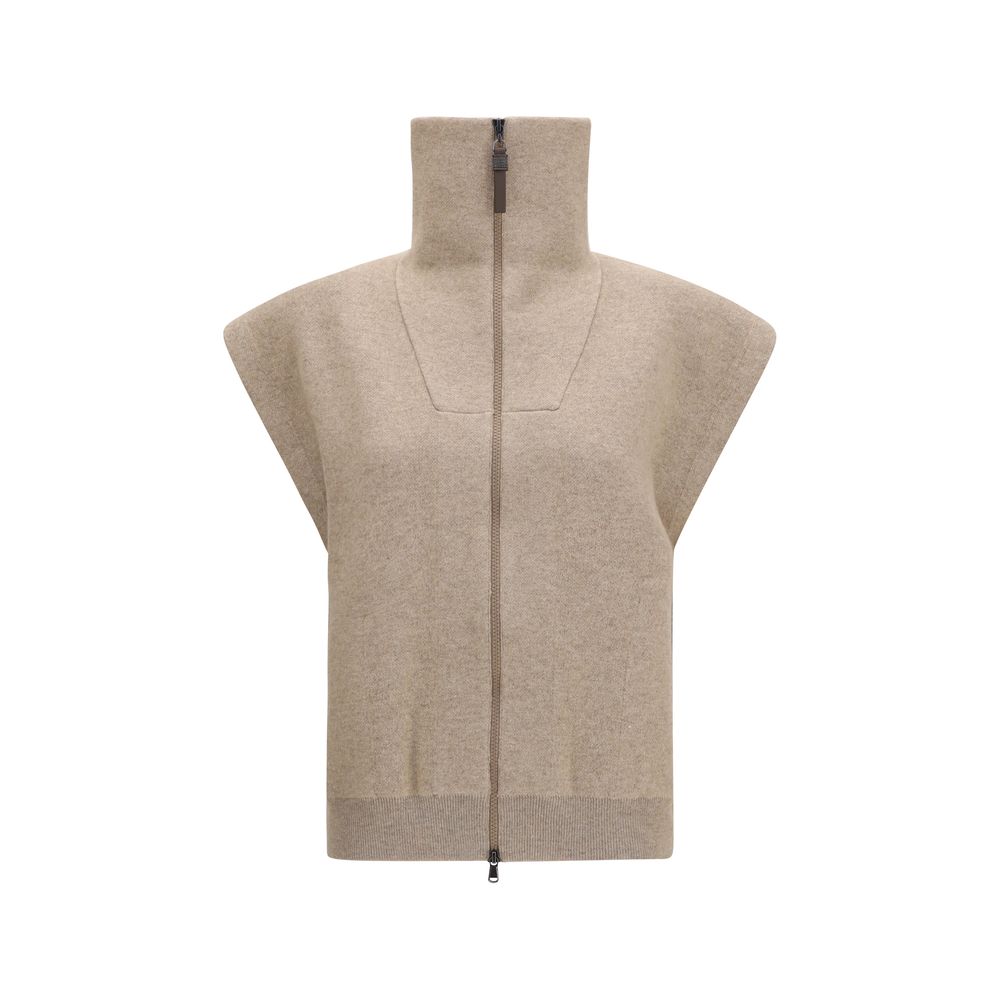 Brunello Cucinelli Beige Cashmere Cardigan - Timeless Luxury Elegance
