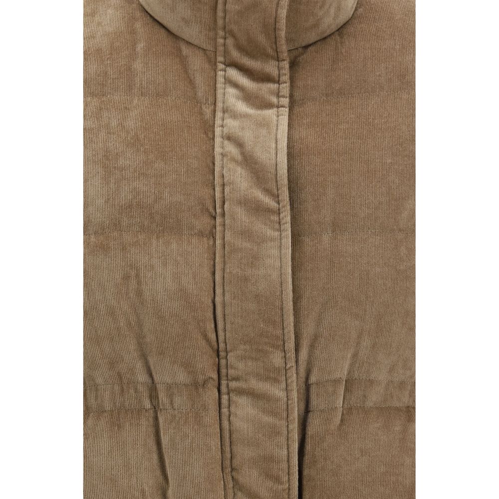 Brunello Cucinelli Beige Viscose Sleeveless Jacket - Timeless Luxury