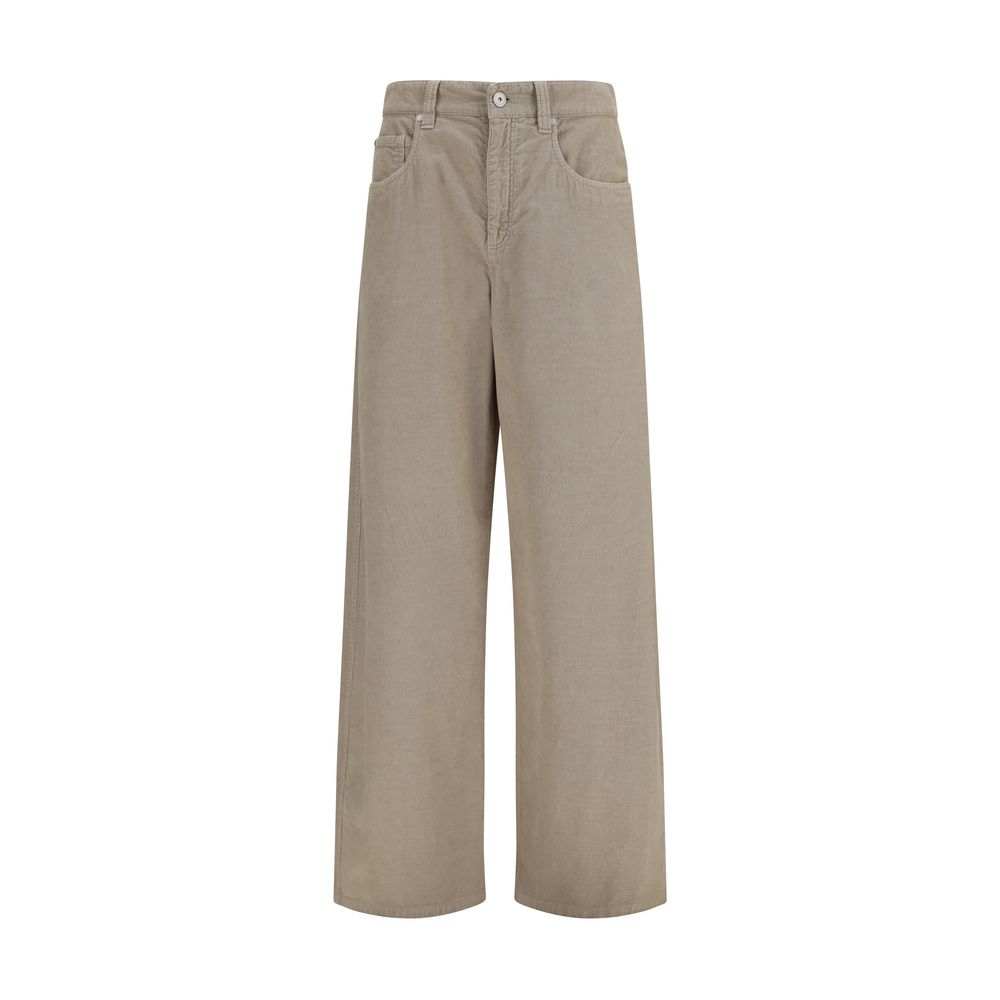 Brunello Cucinelli Beige Cotton Casual Pants - Timeless Luxury