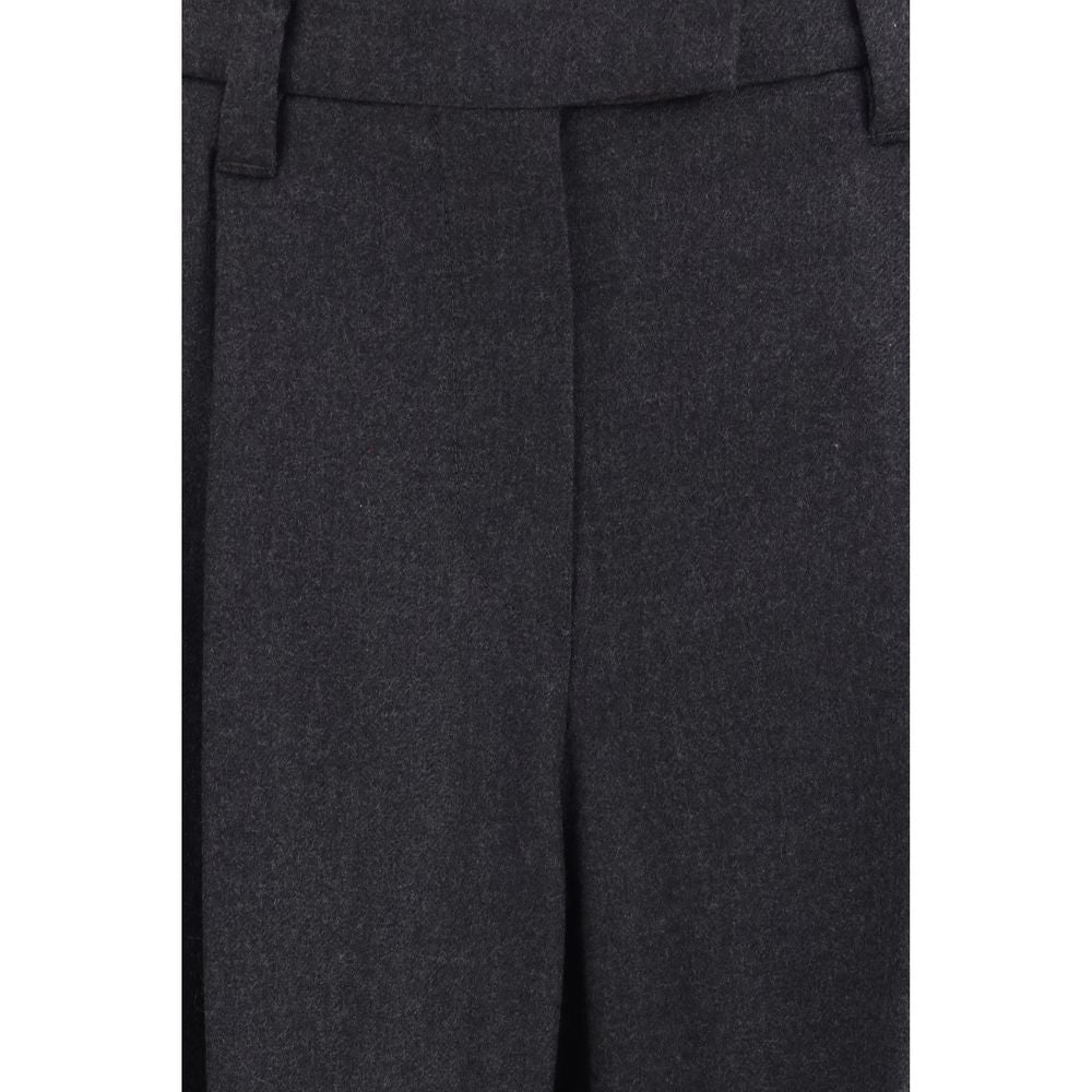 Brunello Cucinelli Gray Wool Dress Pants for Timeless Elegance
