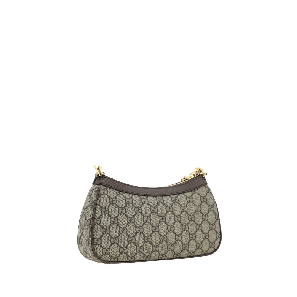 Gucci Brown Cotton Shoulder Bag | Artisanal Luxury Redefined