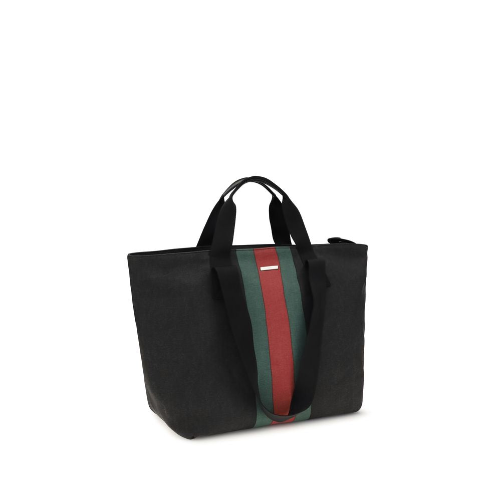 Gucci Black Fabric Shoulder Bag | Artisanal Luxury Design