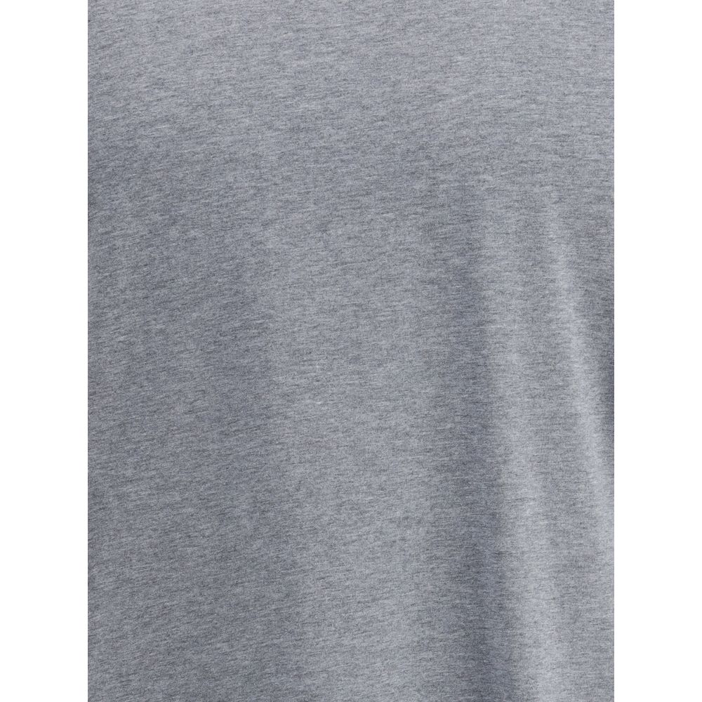 Brunello Cucinelli Gray Cotton T-Shirt | Designer Luxury Couture