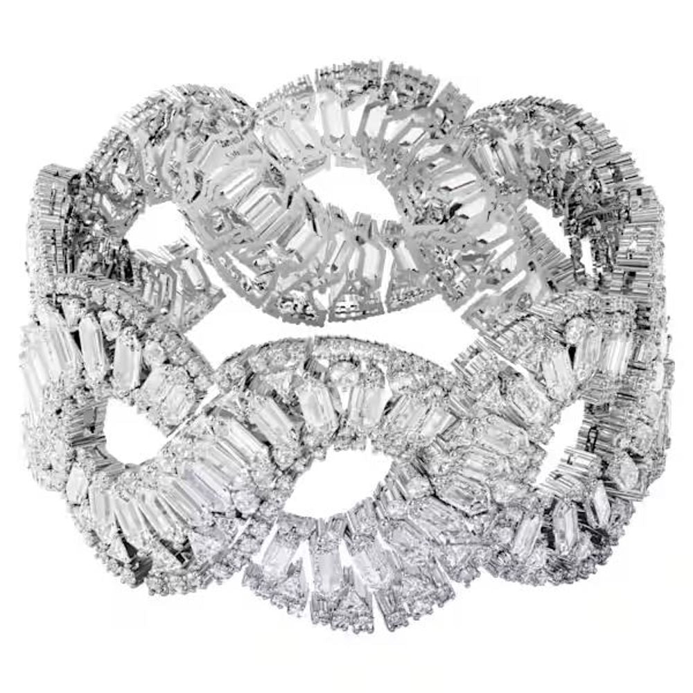 Swarovski Gray Stainless Steel Bracelet, Artisanal Luxury Elegance