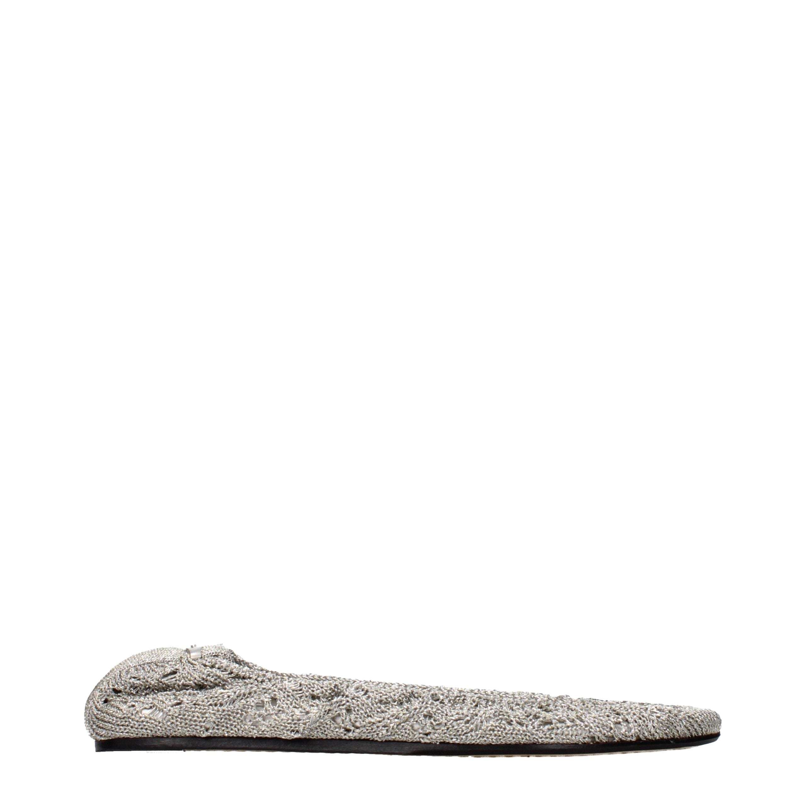 Isabel Marant Gray Fabric Ballet Flats - Artisanal Elegance