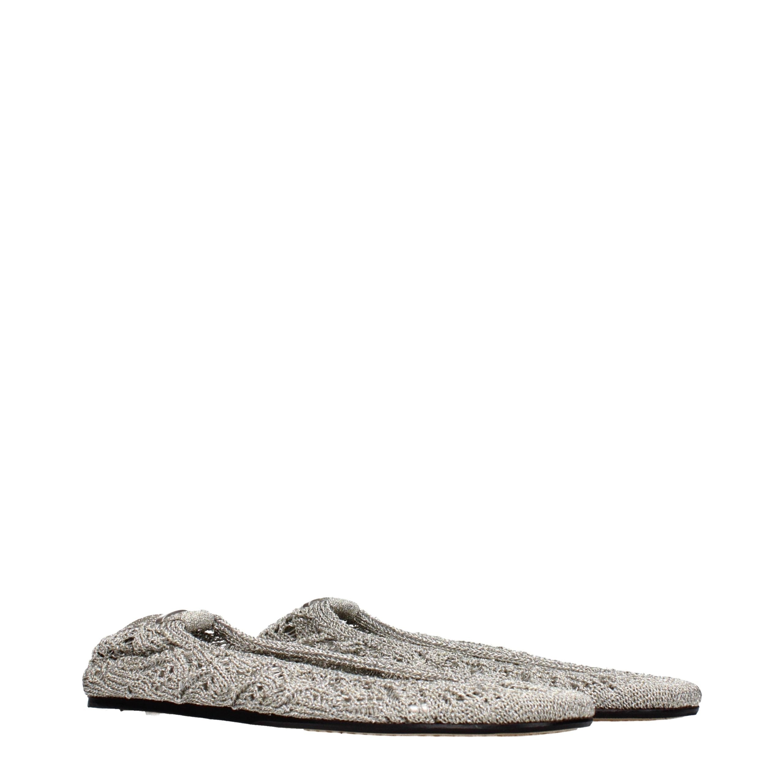 Isabel Marant Gray Fabric Ballet Flats | Designer Couture Elegance