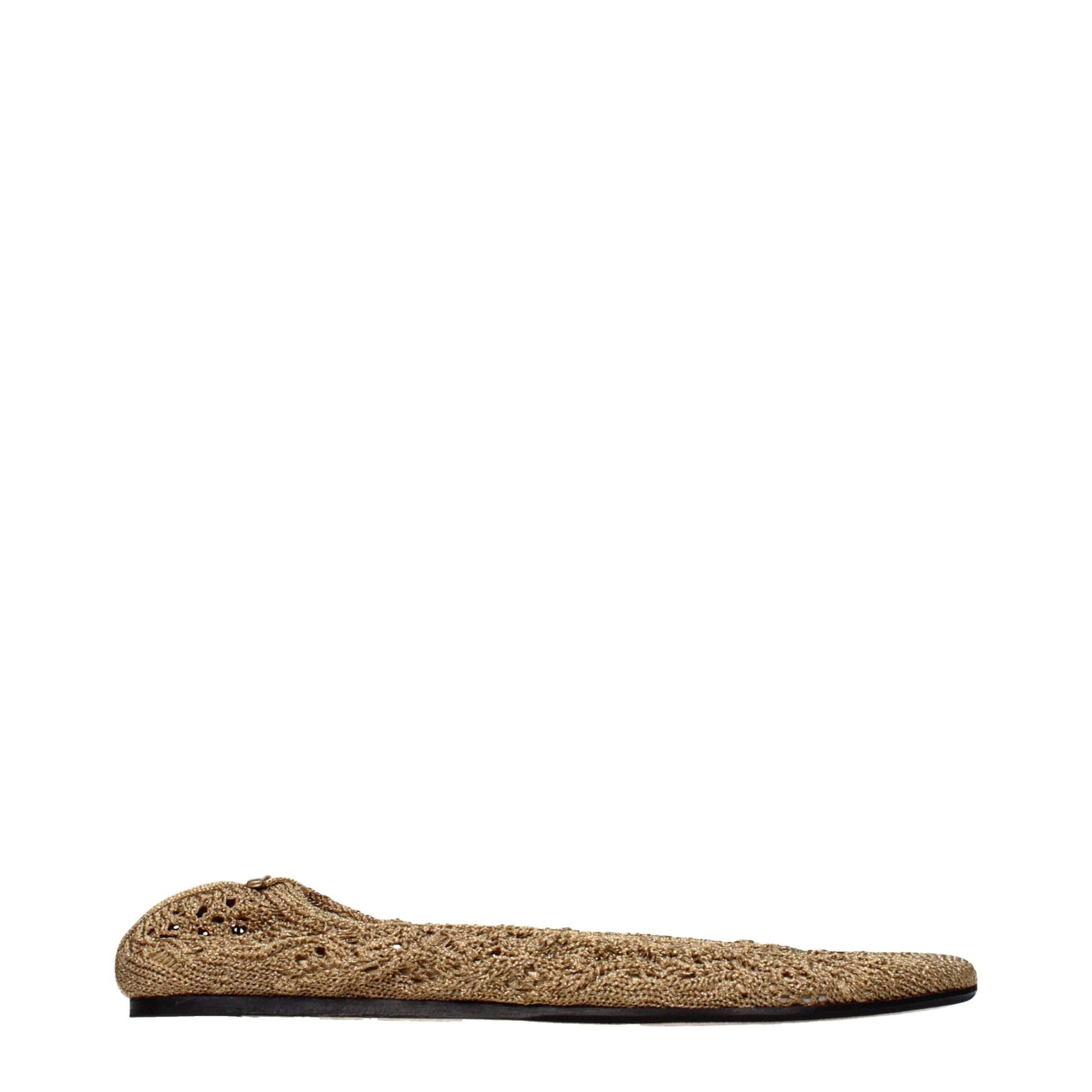 Isabel Marant Gold Fabric Ballet Flats - Exquisite Designer Couture