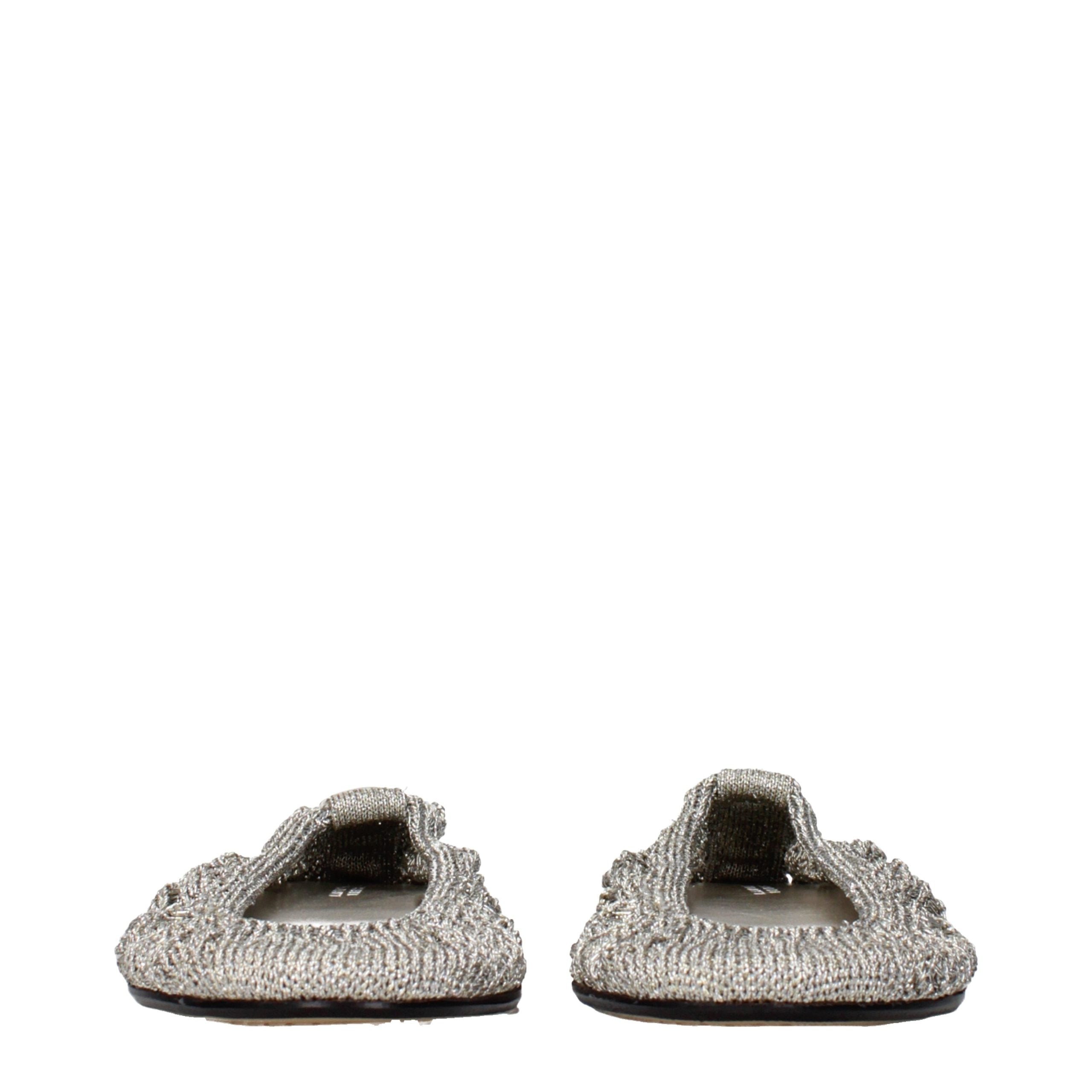 Isabel Marant Gray Fabric Ballet Flats | Artisanal Elegance