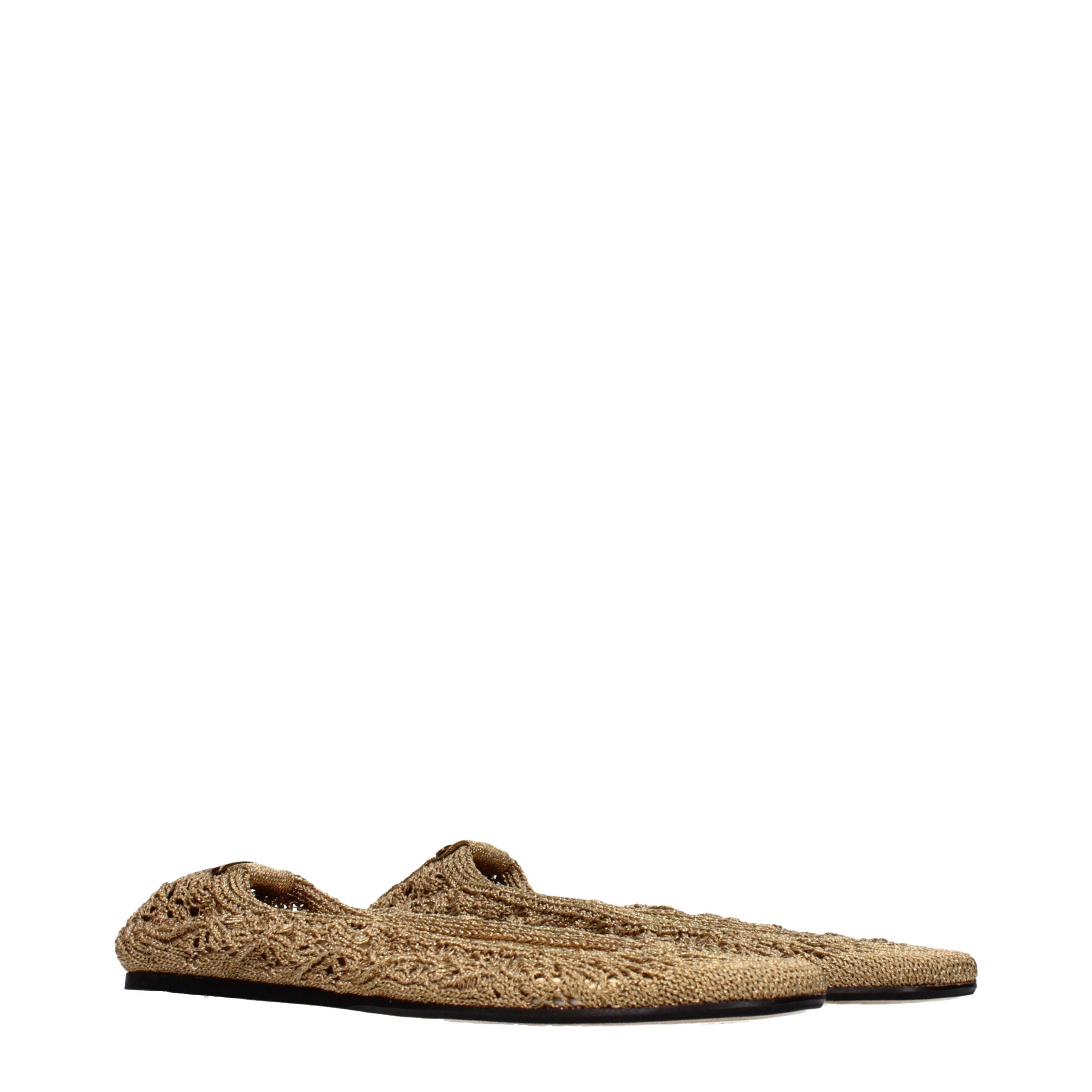 Isabel Marant Gold Fabric Ballet Flats - Exquisite Couture Elegance