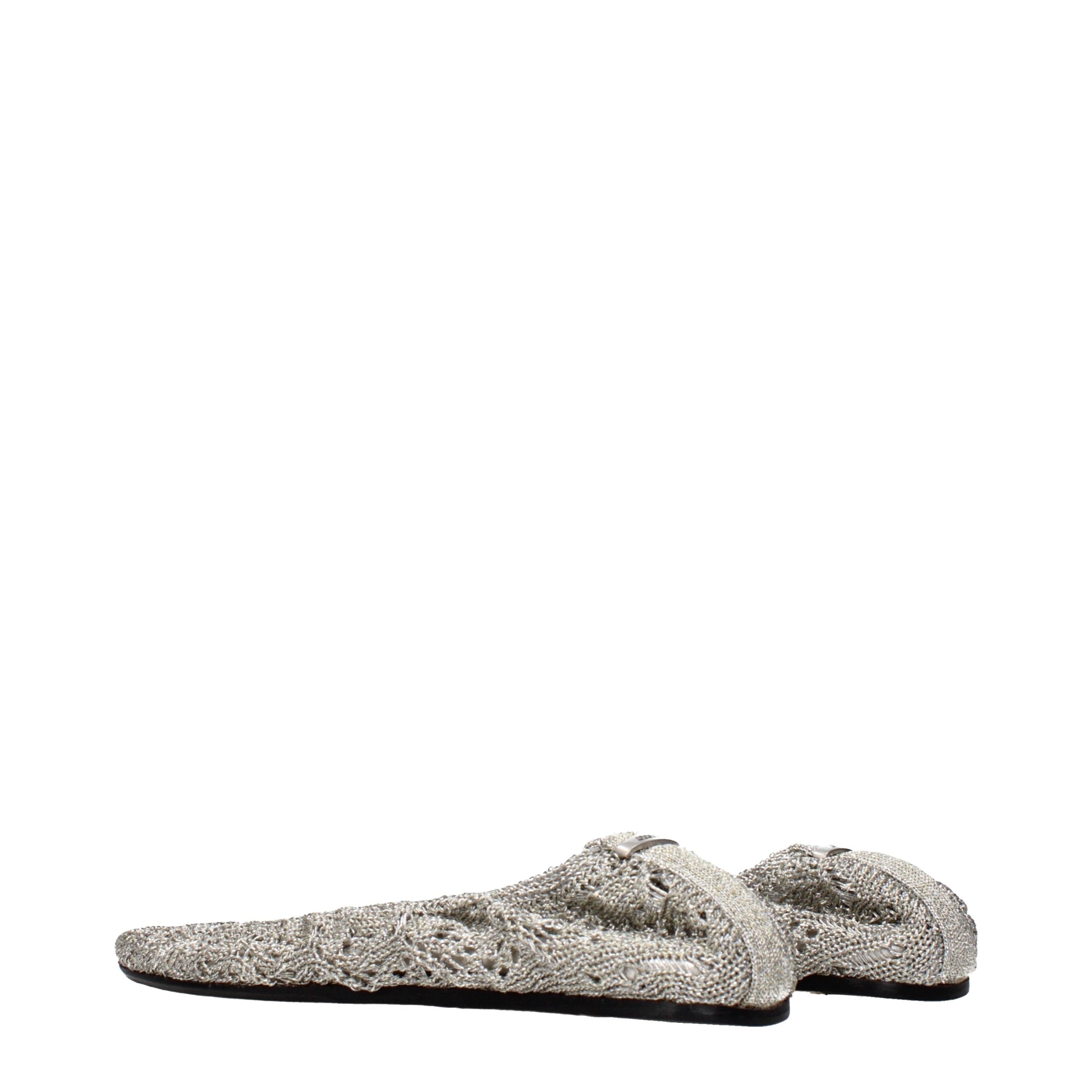 Isabel Marant Gray Fabric Ballet Flats - Artisanal Elegance