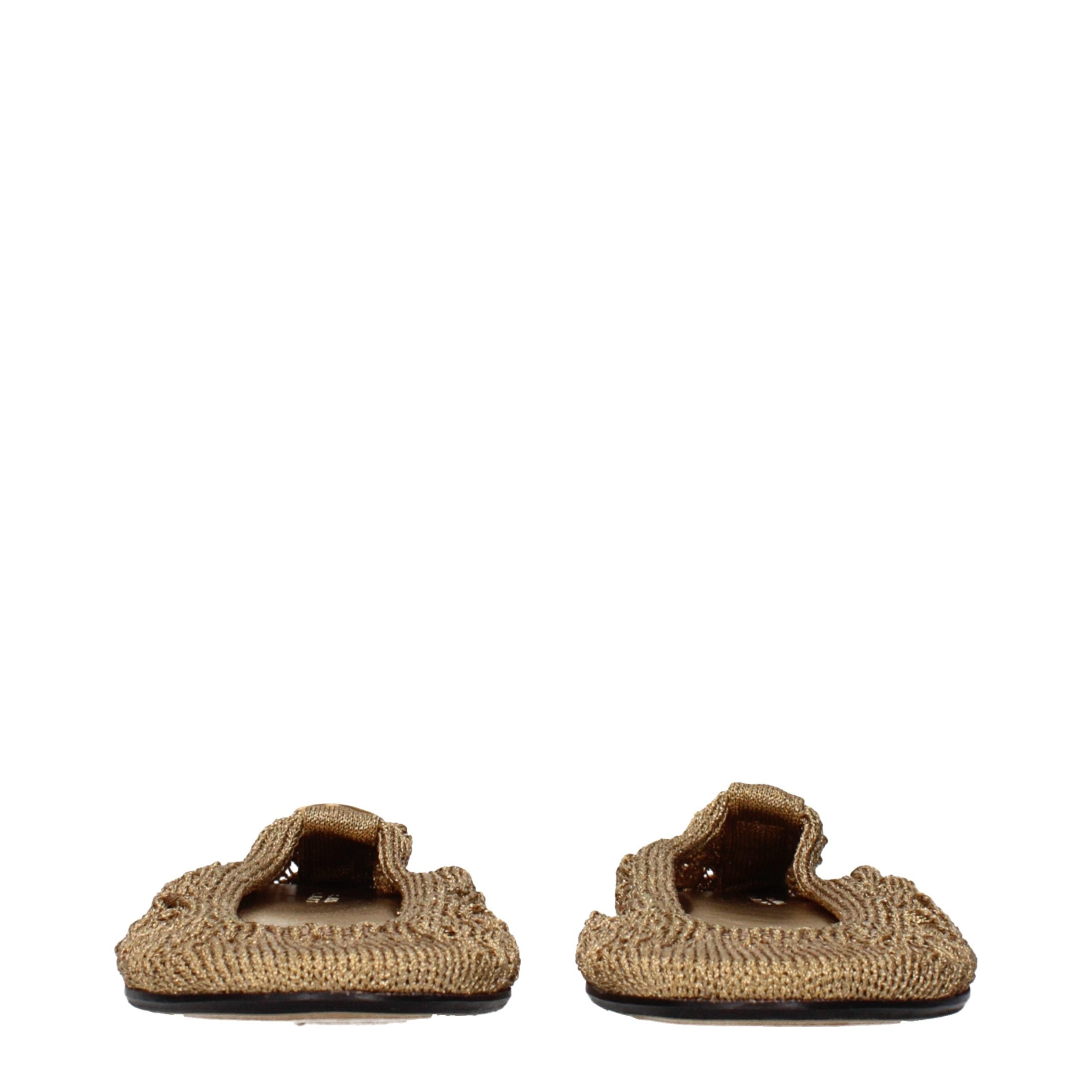 Isabel Marant Gold Fabric Ballet Flats - Exquisite Couture Elegance