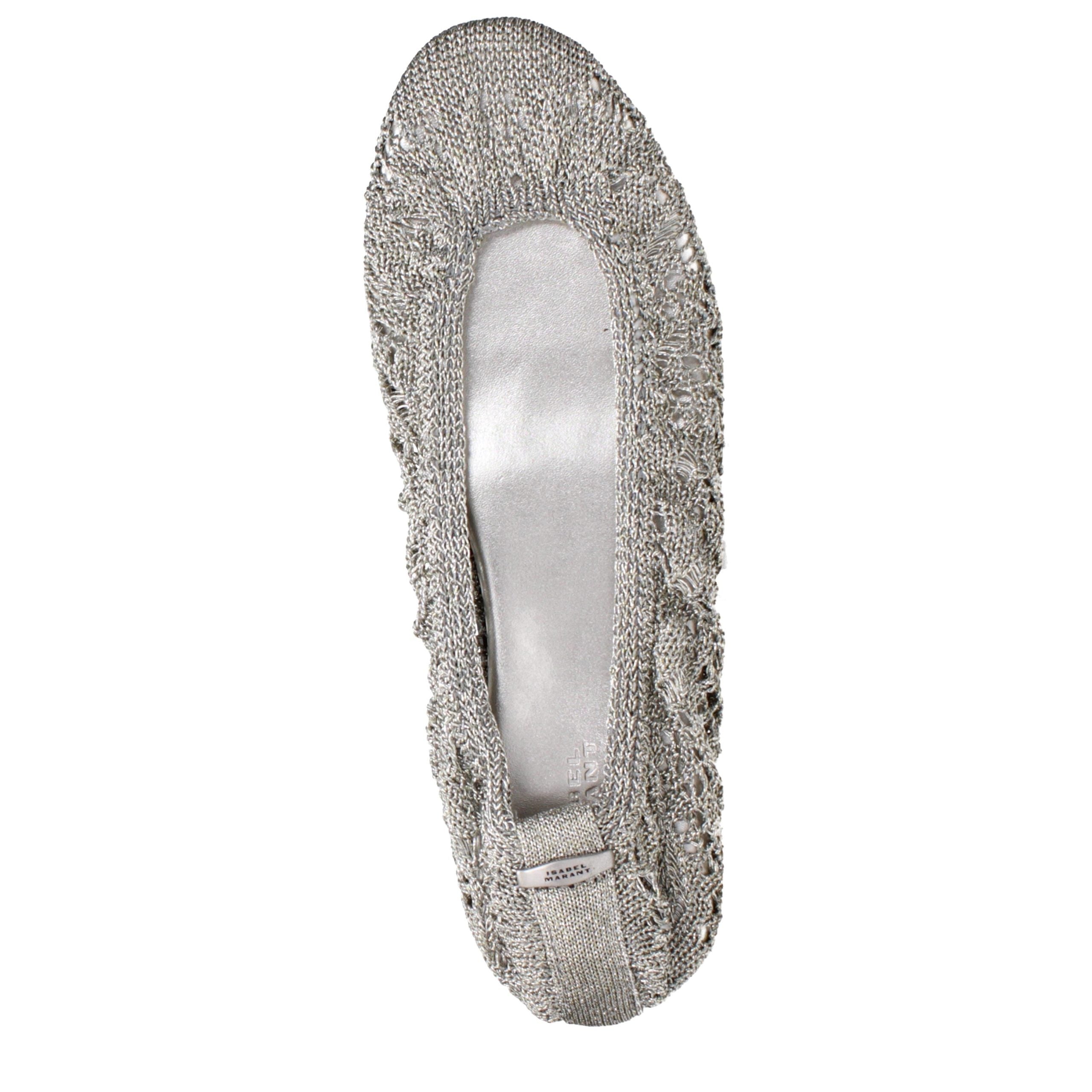 Isabel Marant Gray Fabric Ballet Flats | Designer Elegance