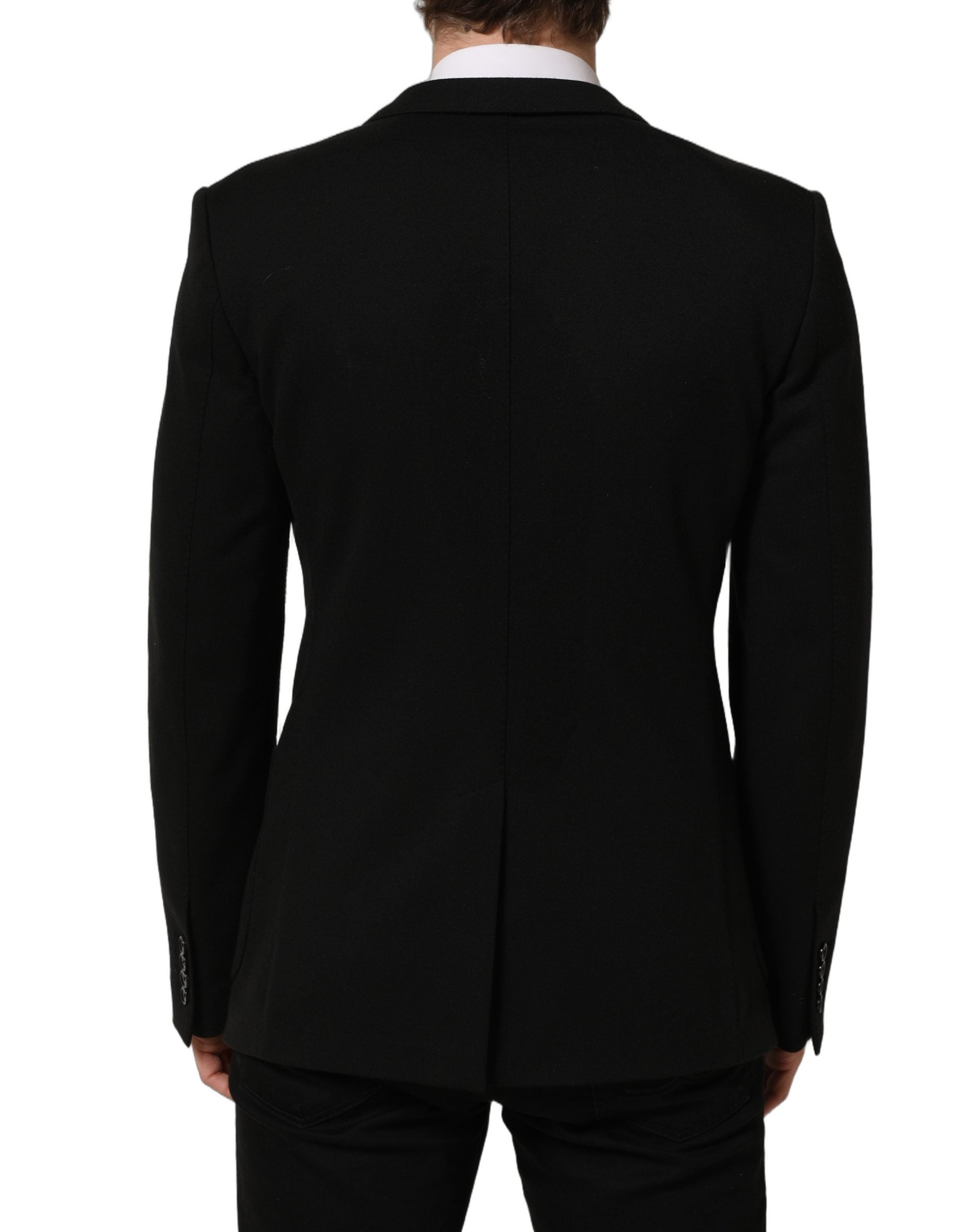 Dolce & Gabbana Black Logo Crest Blazer - Timeless Luxury Elegance
