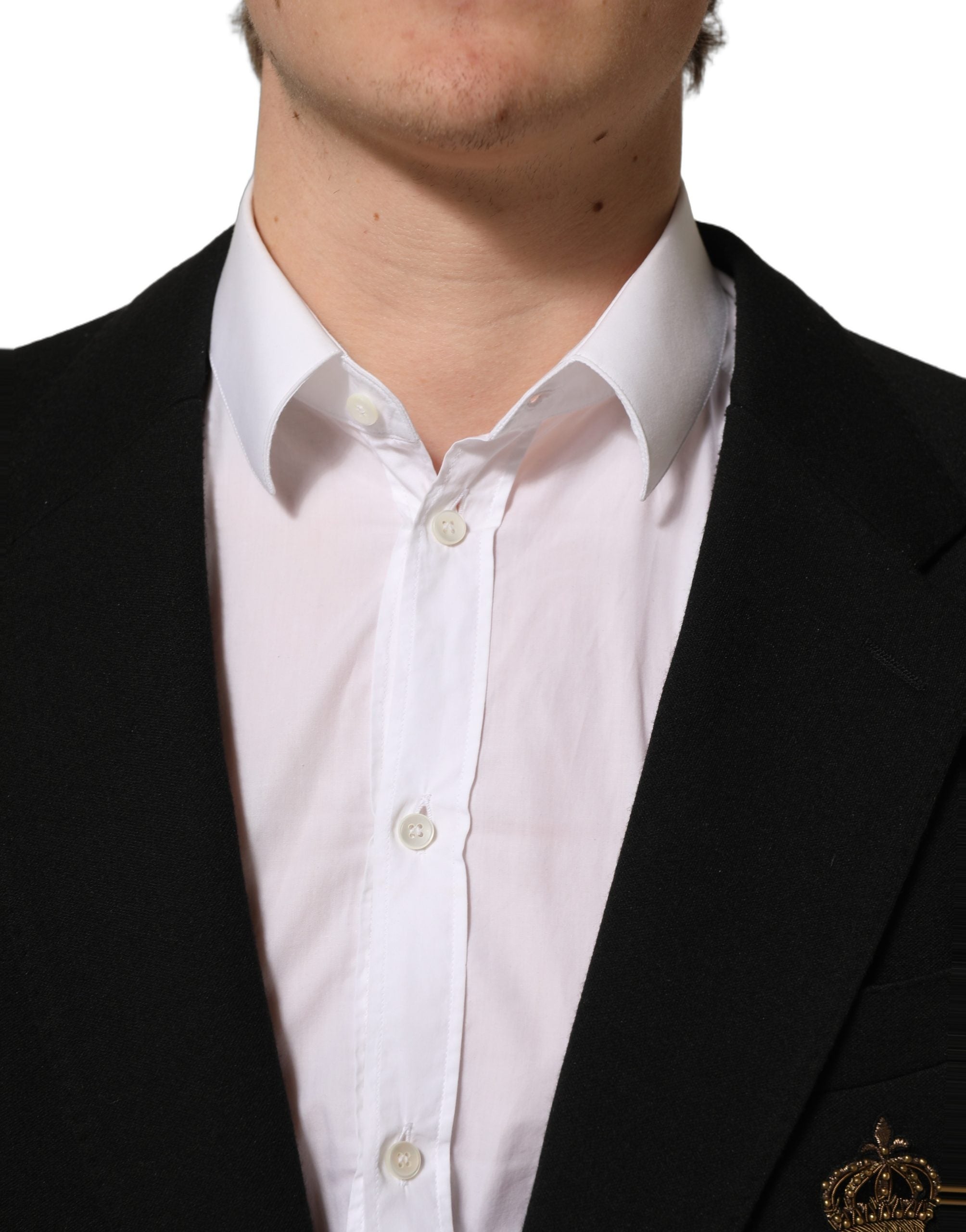 Dolce & Gabbana Black Logo Crest Blazer - Timeless Luxury Elegance