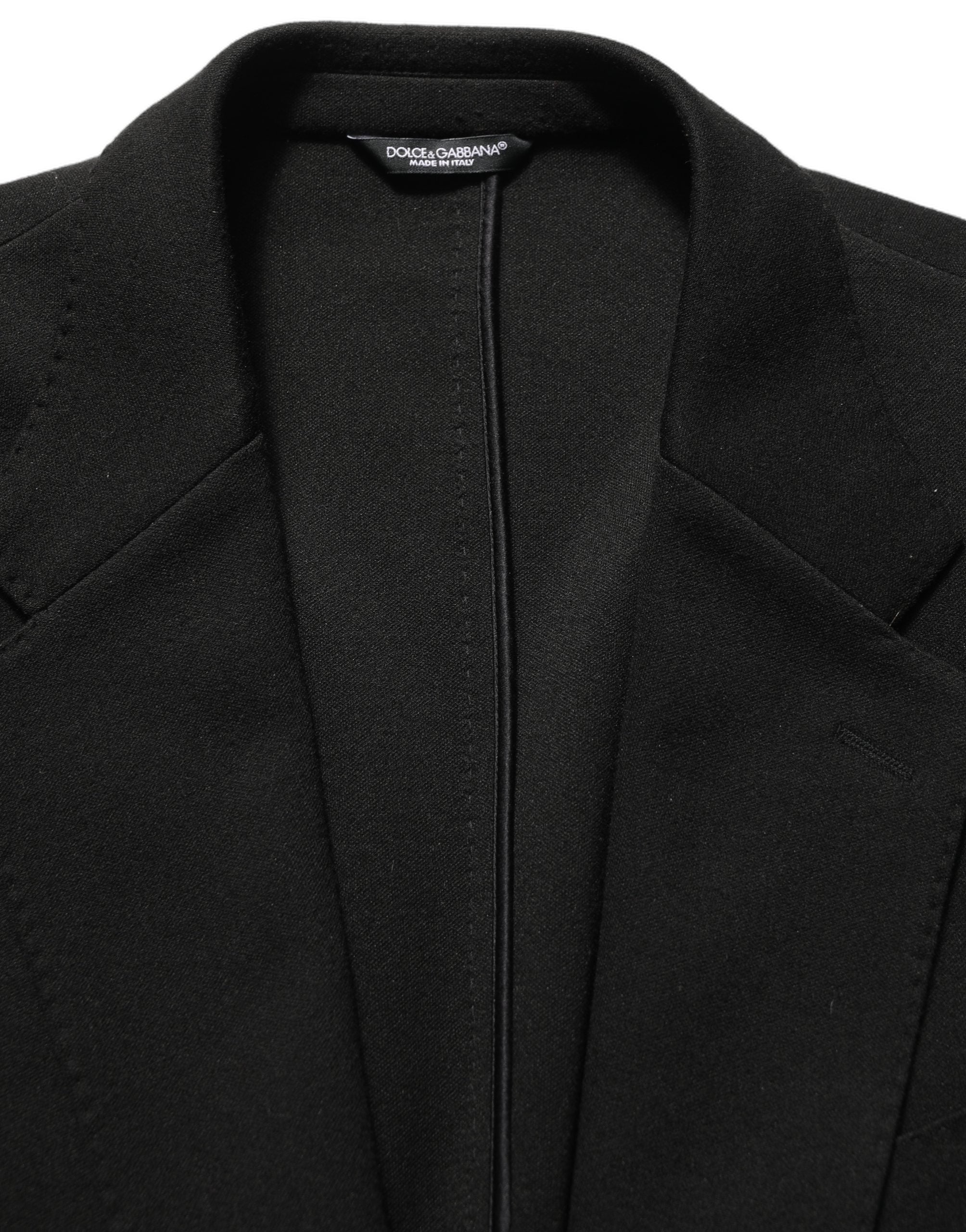 Dolce & Gabbana Black Logo Crest Blazer - Timeless Luxury Elegance