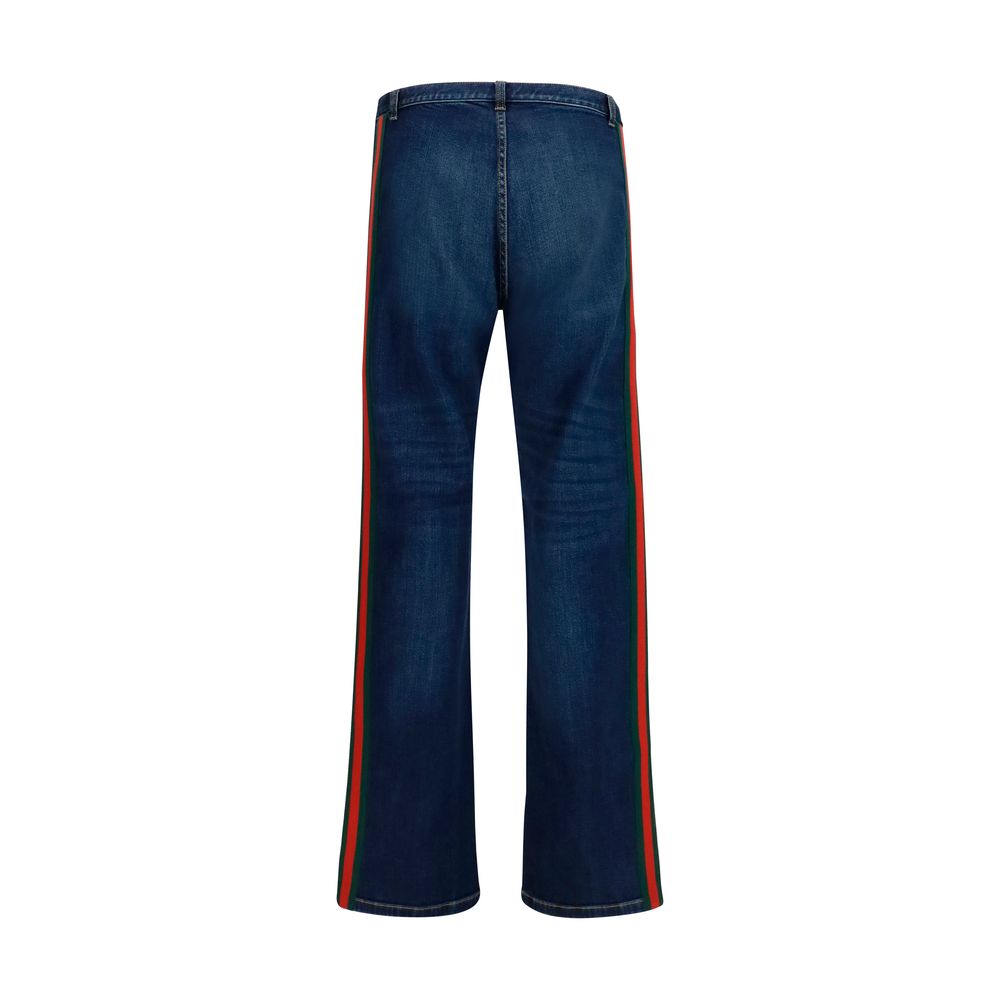 Gucci Blue Cotton Flared Jeans – Luxury Denim Redefined