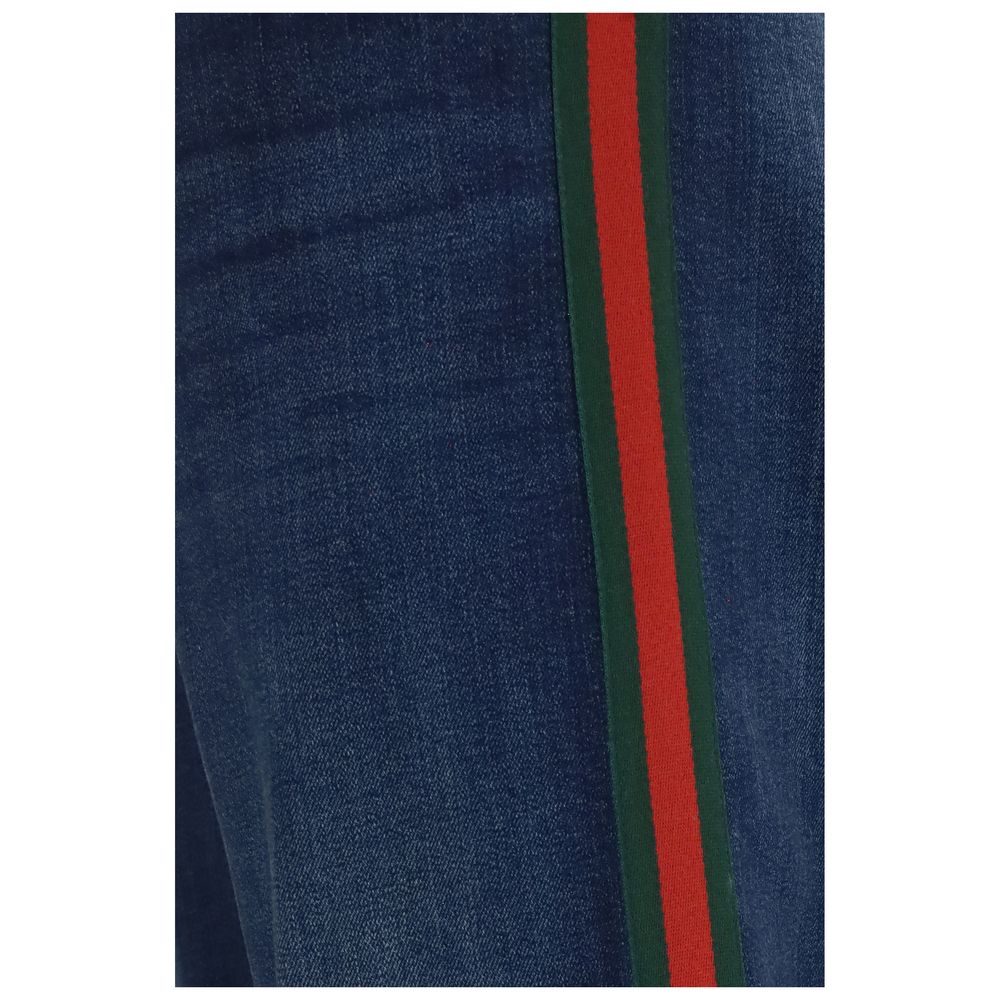 Gucci Blue Cotton Flared Jeans - Luxury Denim Redefined
