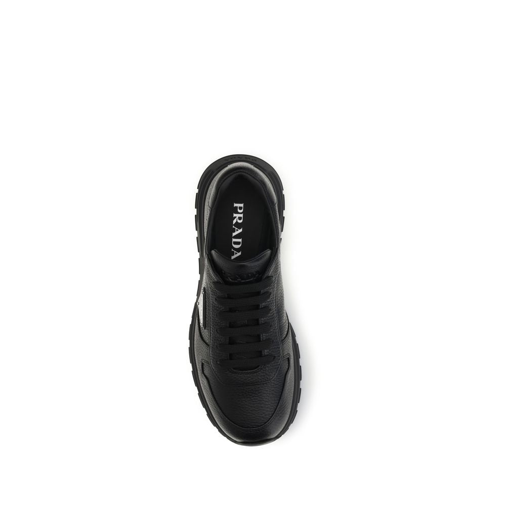 Experience the allure of Prada Black Polyester Athletic Sneakers, where sustainable luxury meets innovative craftsmanship for the modern connoisseur.
