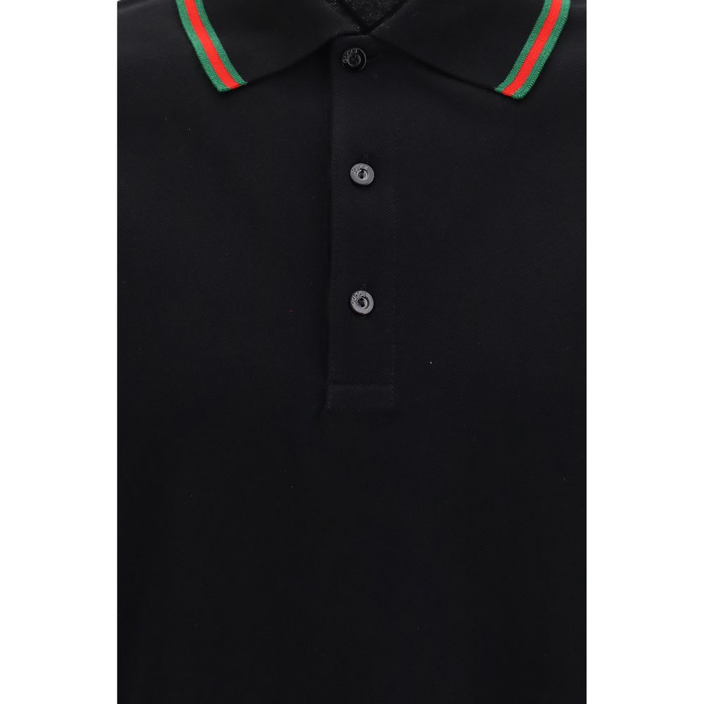 Gucci Black Cotton Polo Shirt - Designer Luxury Couture