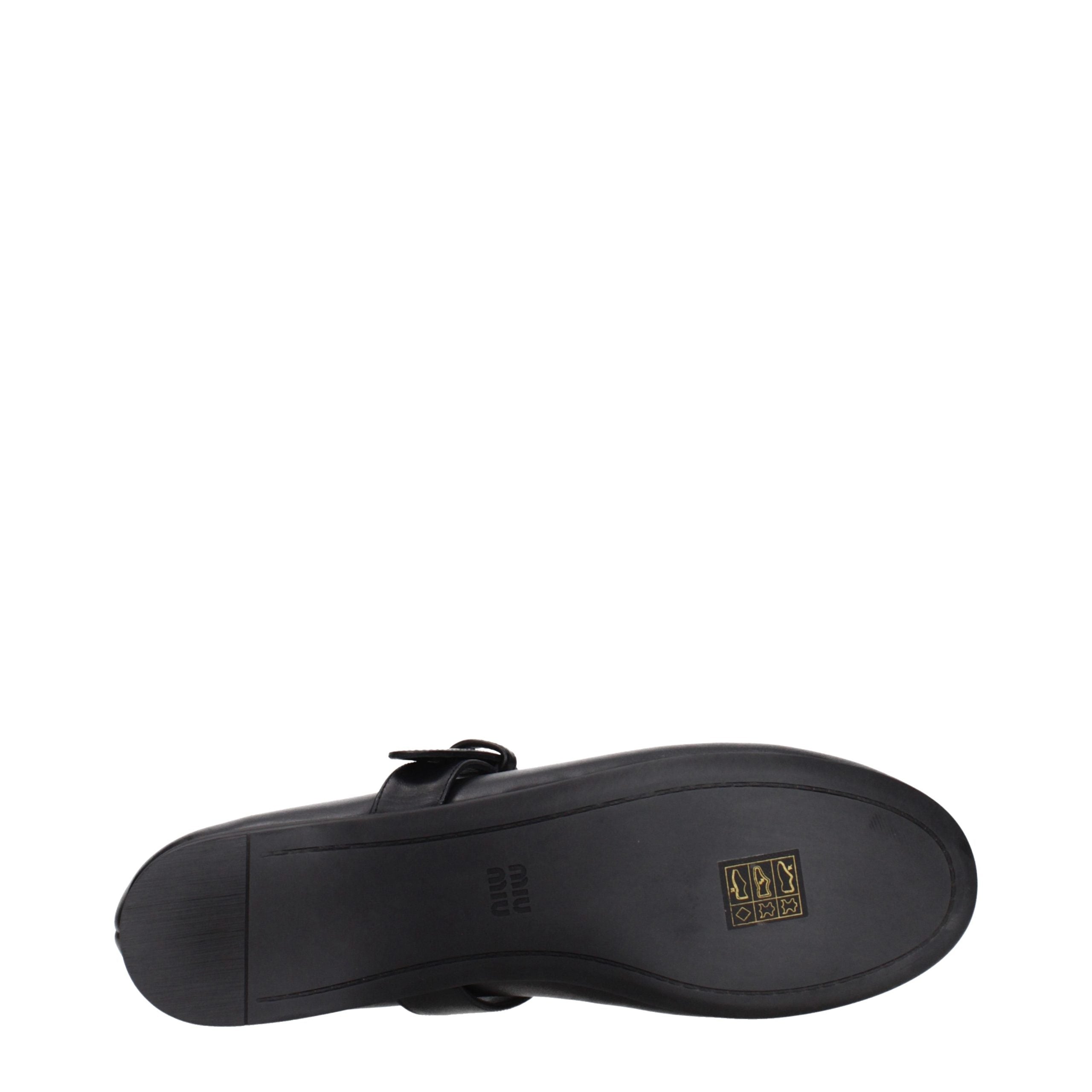 Indulge in the elegance of Miu Miu Black Leather Ballet Flats, where exquisite craftsmanship meets timeless sophistication for the discerning individual.