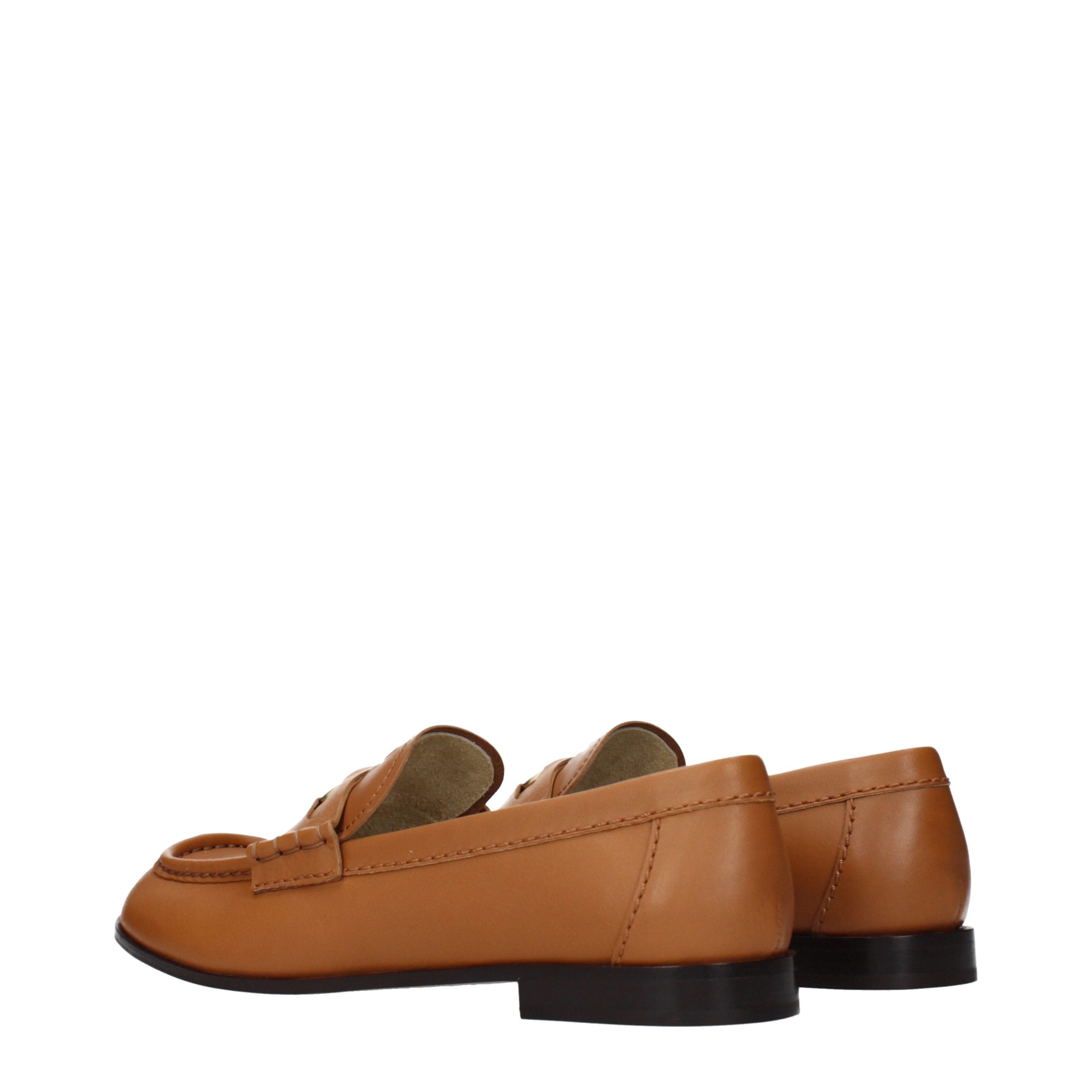 Indulge in Miu Miu's Brown Leather Slip-On Loafers, where exquisite craftsmanship meets timeless elegance, perfect for those who embody sophistication and style.