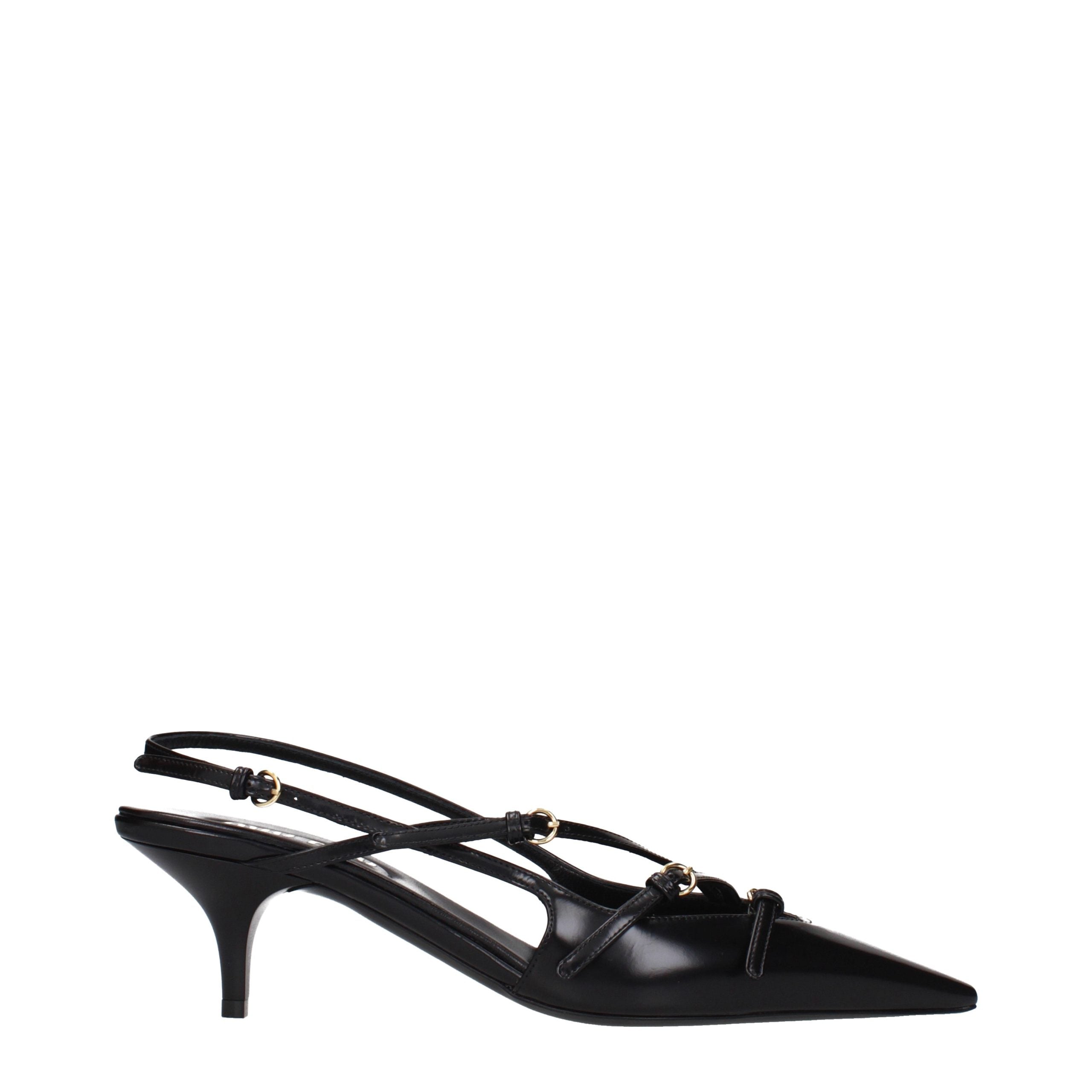 Experience the allure of Miu Miu Black Leather High Heel Pumps, where exquisite craftsmanship meets timeless elegance, perfect for the discerning individual.