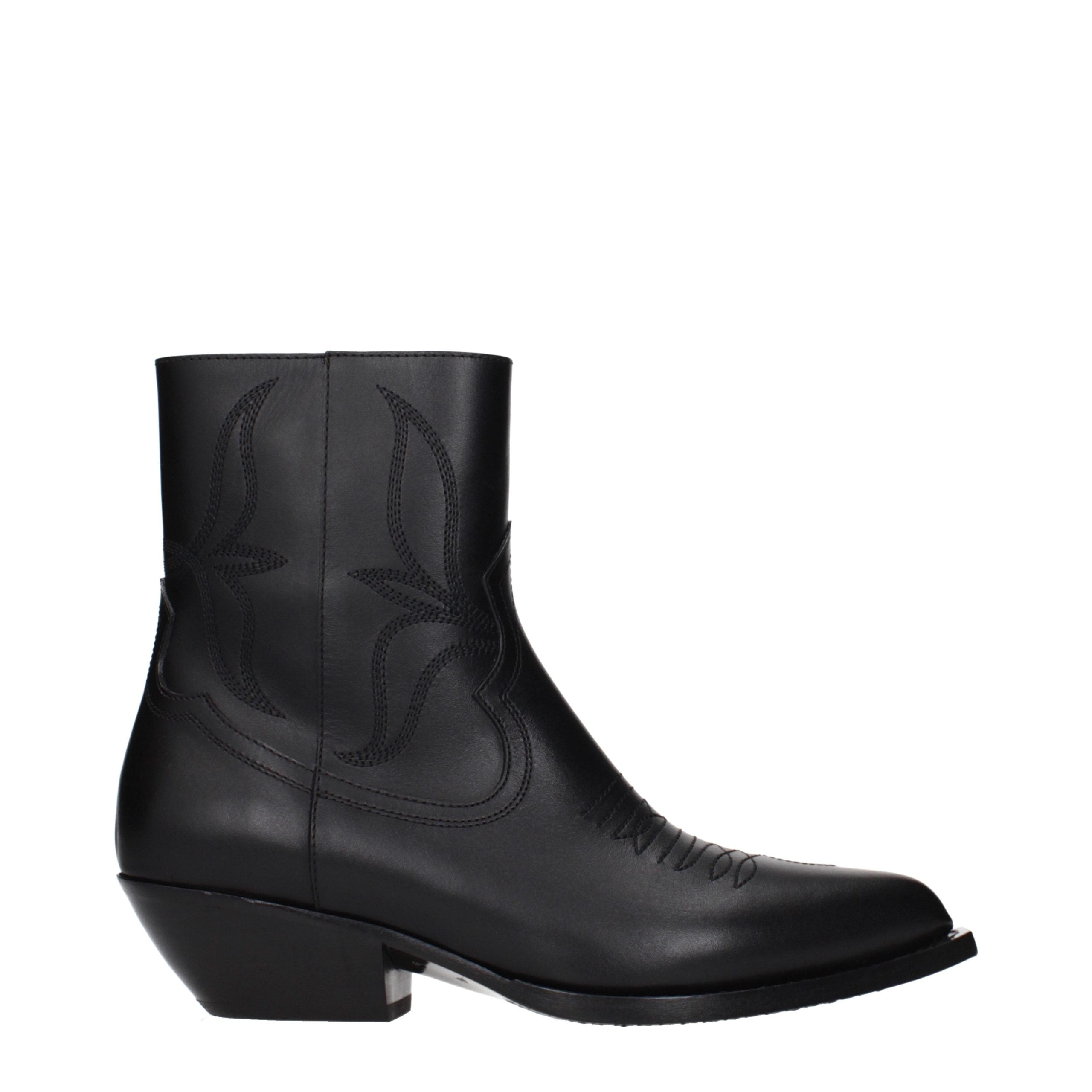 Celine Black Leather Ankle Boots - Artisanal Luxury Footwear