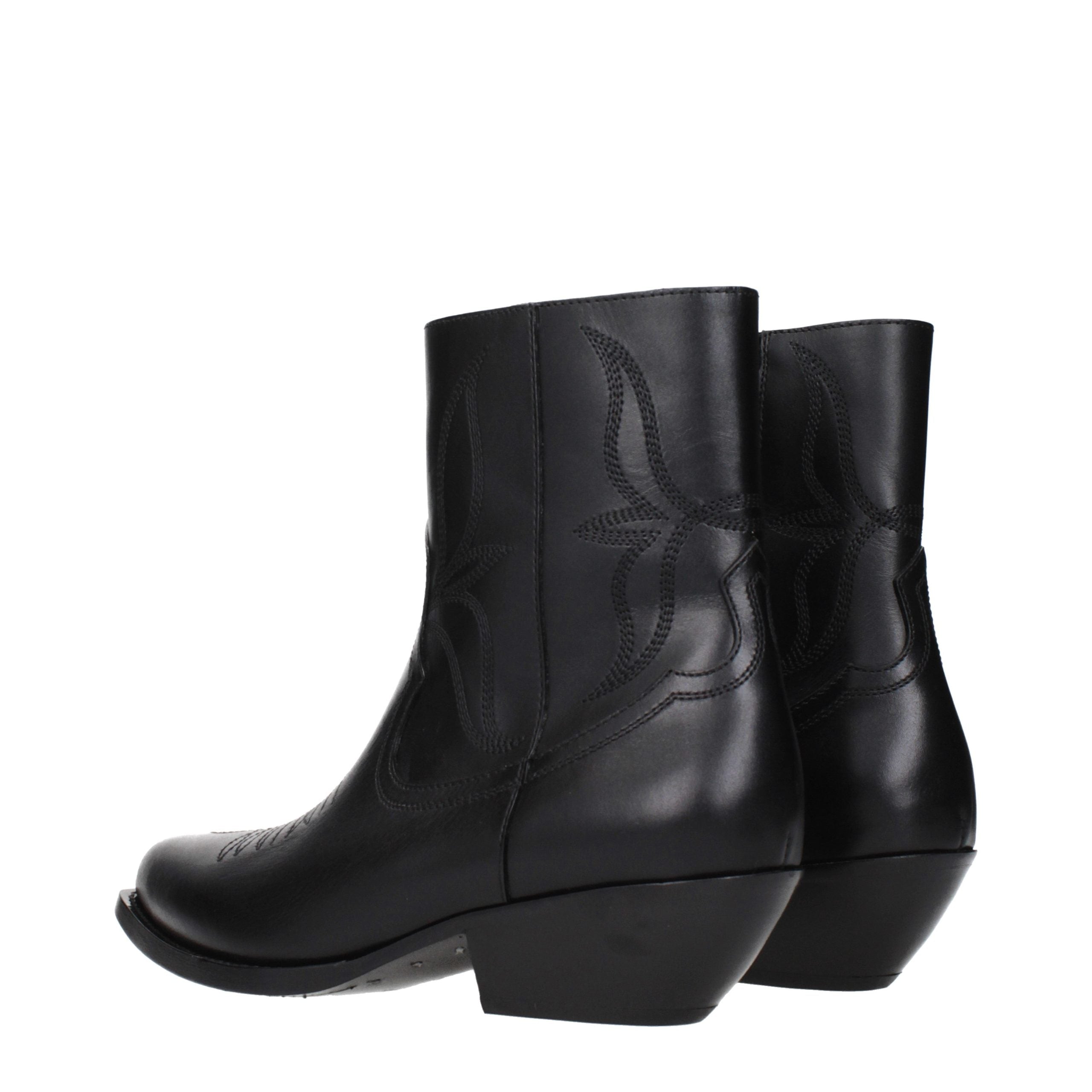 Celine Black Leather Ankle Boots - Artisanal Luxury Footwear
