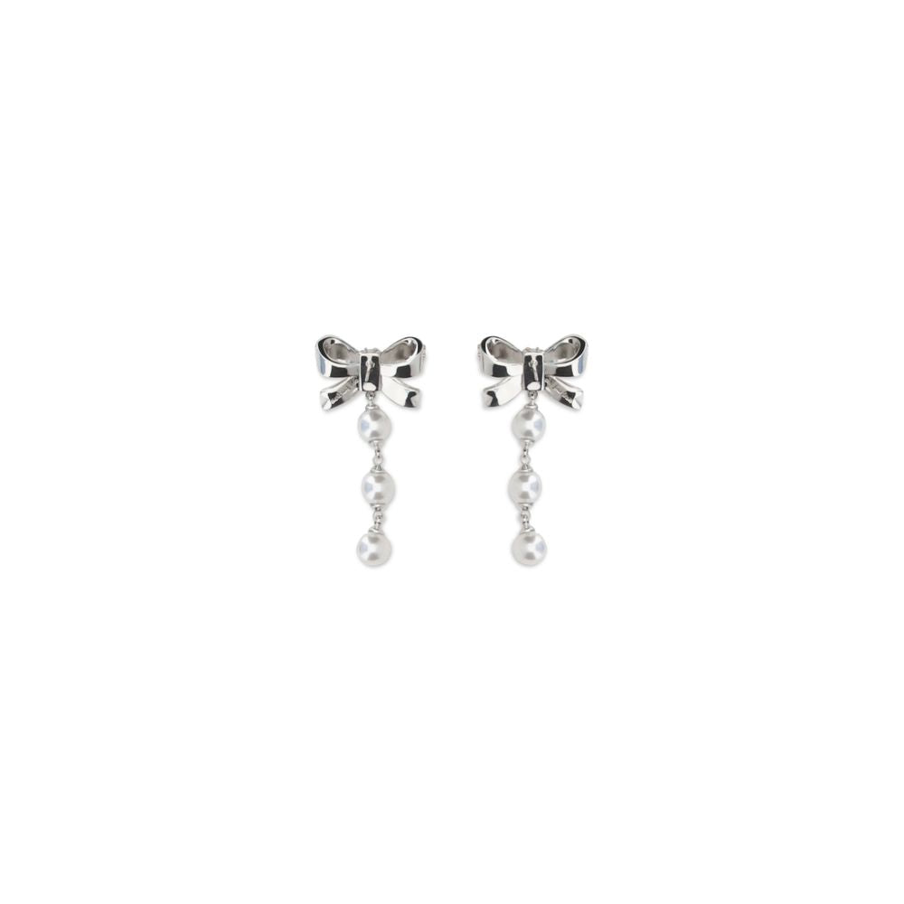 Discover the Self-Portrait Silver Brass Earrings, a stunning blend of artisanal elegance and luxurious design, perfect for elevating any ensemble with sophistication.