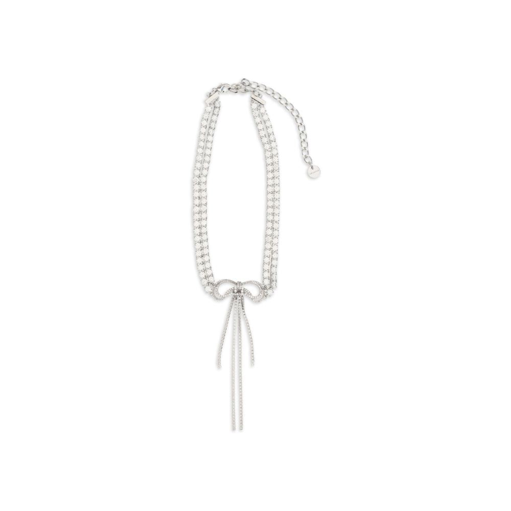 Indulge in the exquisite Self-Portrait Silver Brass Necklace, a masterpiece of artisanal craftsmanship that elevates your elegance and embodies luxury for every occasion.