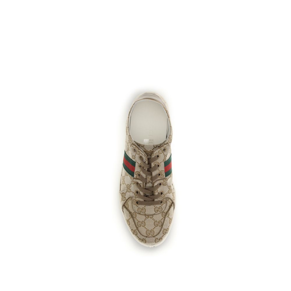 Gucci Beige Fabric Athletic Sneakers - Designer Luxury Footwear
