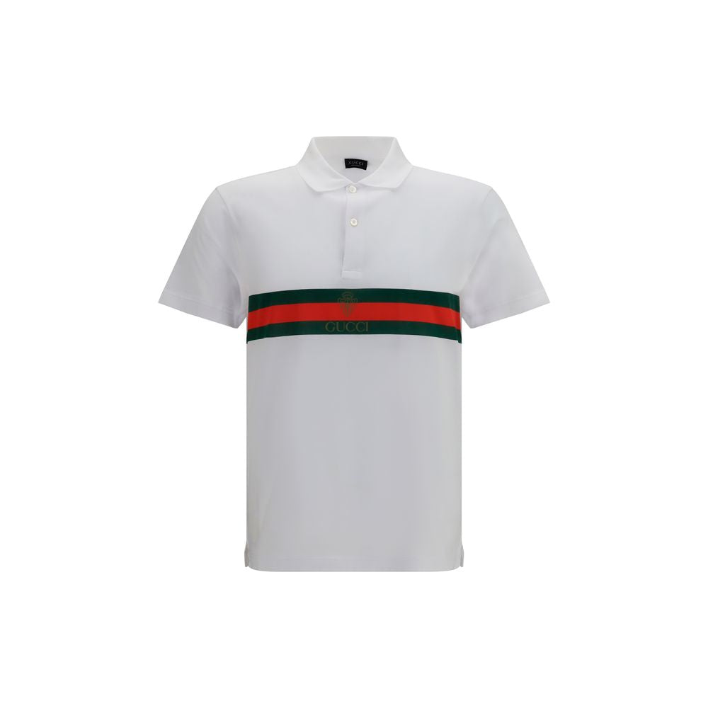 Gucci White Cotton Polo Shirt - Designer Luxury Couture