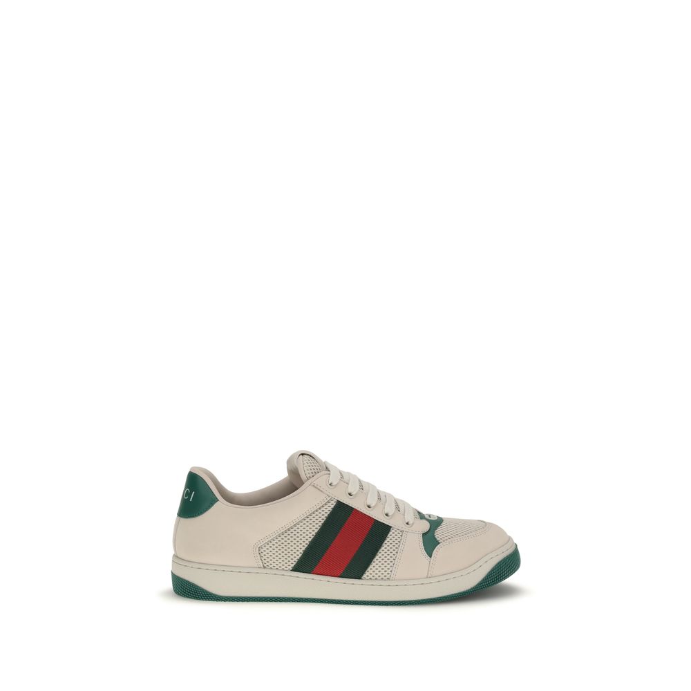 Gucci Beige Fabric Low Top Sneakers | Designer Luxury Footwear