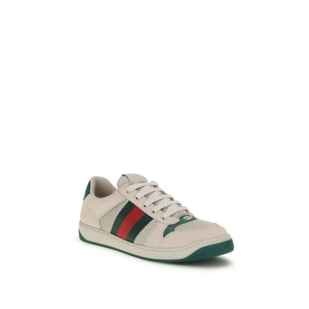 Gucci Beige Fabric Low Top Sneakers | Designer Luxury Footwear